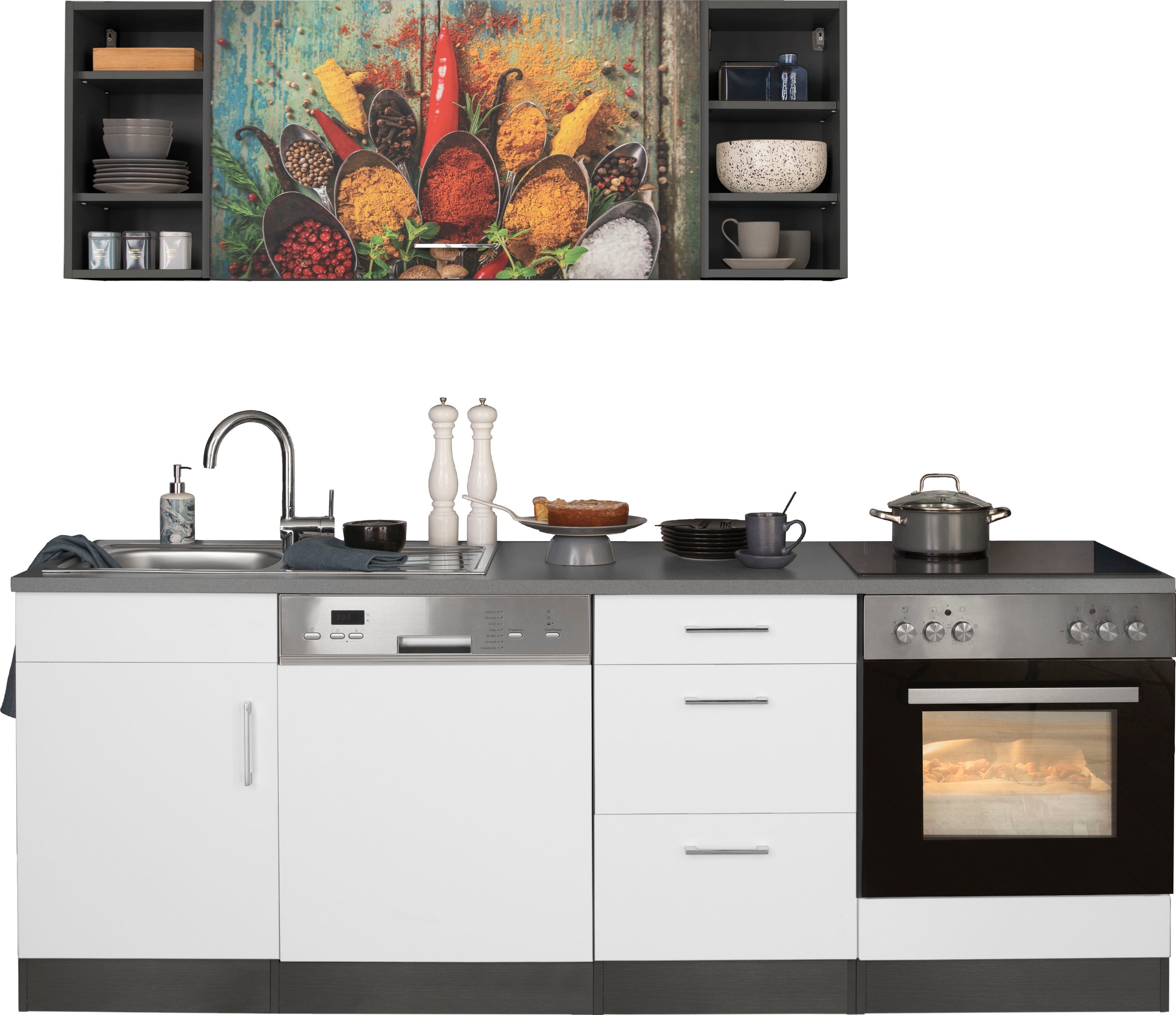 KOCHSTATION Küchenzeile »KS-Paris – Küchen mit einzigartigen Fotomotiven au günstig online kaufen