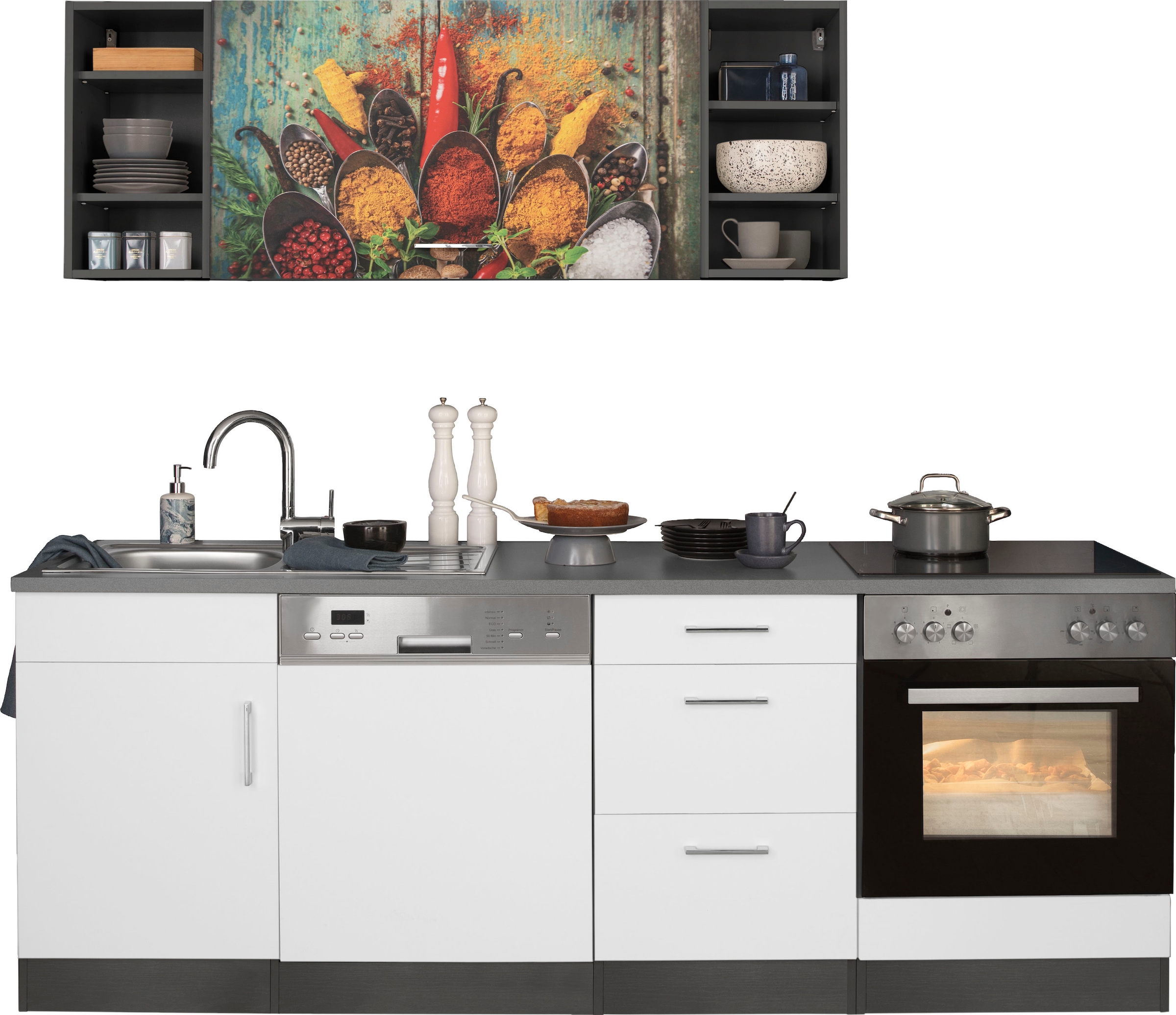 KOCHSTATION Küchenzeile »KS-Paris – Küchen mit einzigartigen Fotomotiven au günstig online kaufen
