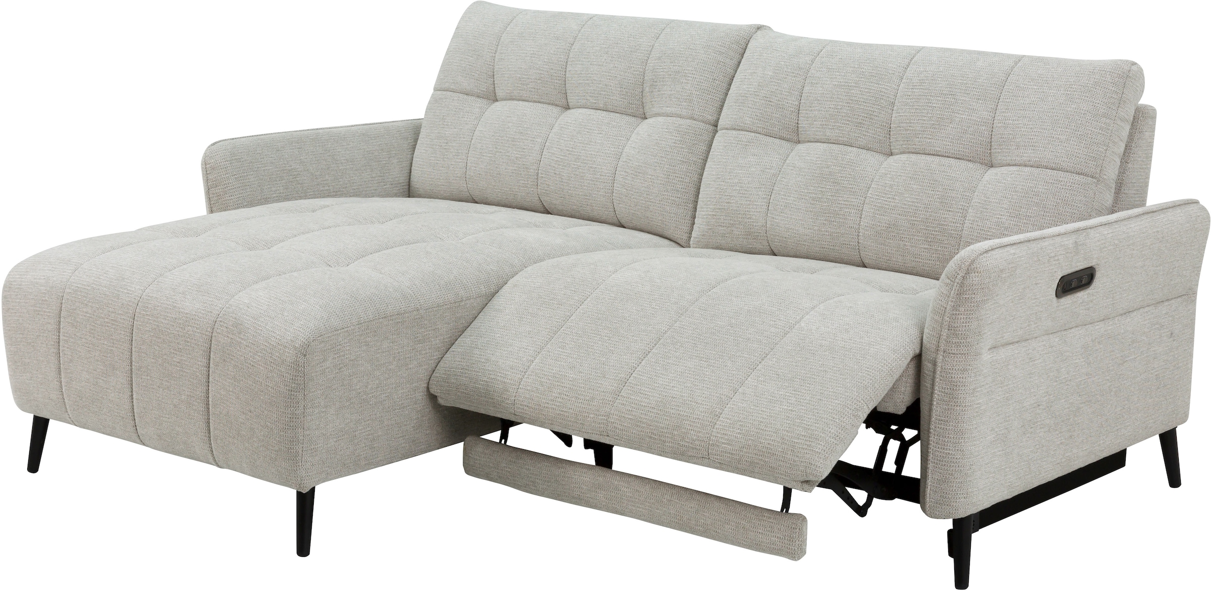 INOSIGN Ecksofa »DENIO 3-Sitzer, L-Form (Breite 209cm), elektr. Relaxfunktion, USB-A/C«, Liegefunktion durch Recliner, Federkernpolsterung