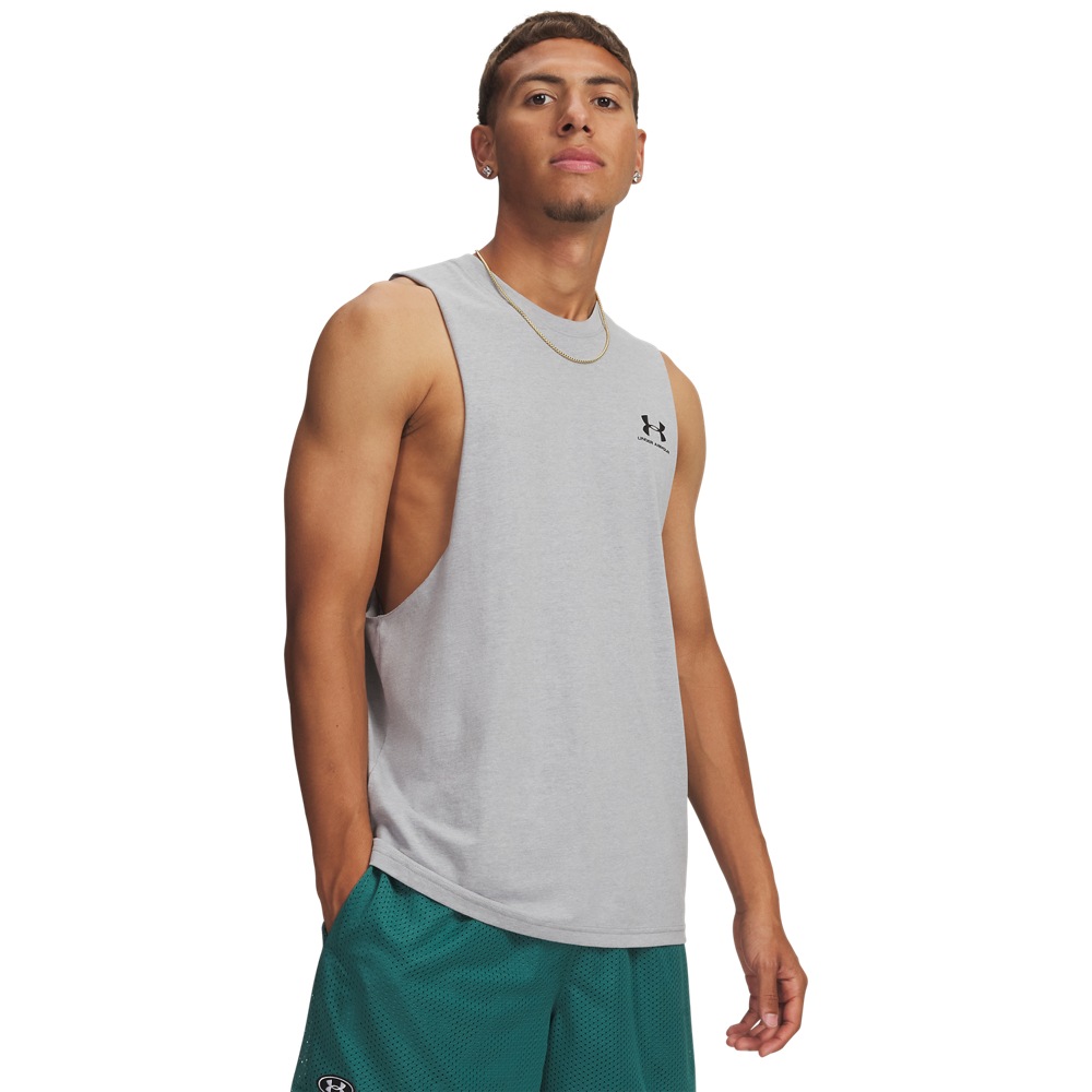 Under Armour® Trainingstop »UA LEFT CHEST CUT OFF TANK« 1 tlg. sportliche Schnittform, für Trainingseinheiten, leichtes Design