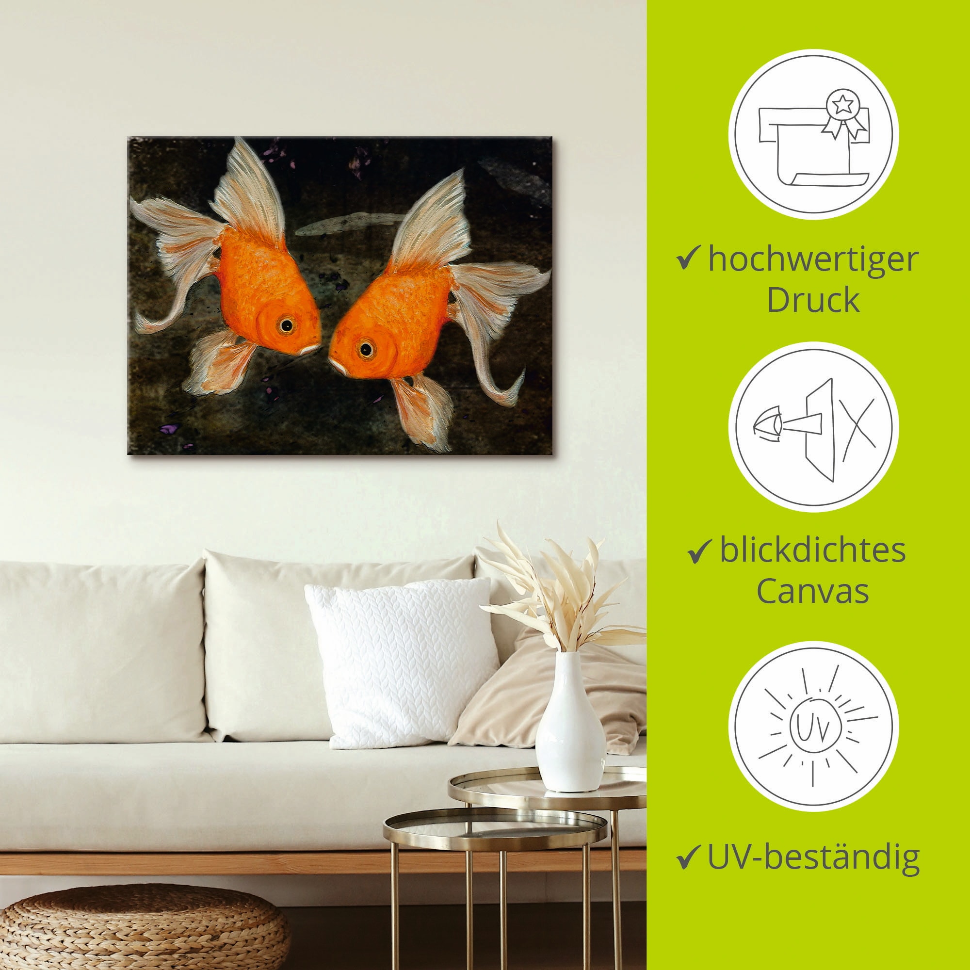 Artland Wandbild »Turtelfische«, Wassertiere, (1 St.), als Leinwandbild, Poster, Wandaufkleber in verschied. Größen