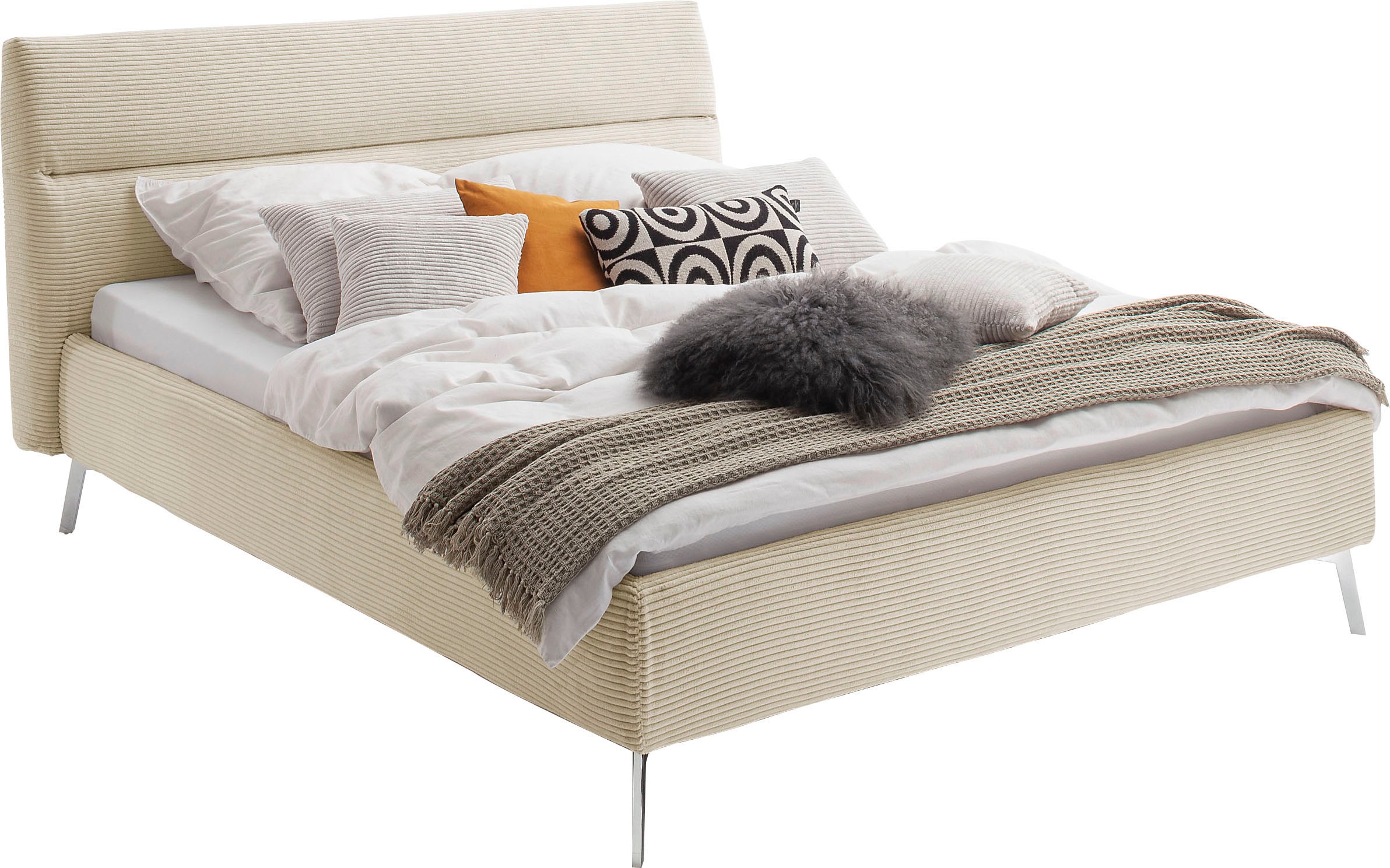 Home affaire Polsterbett »Elvo, weichgepolstertes Kopfteil, wahweise Überlä günstig online kaufen