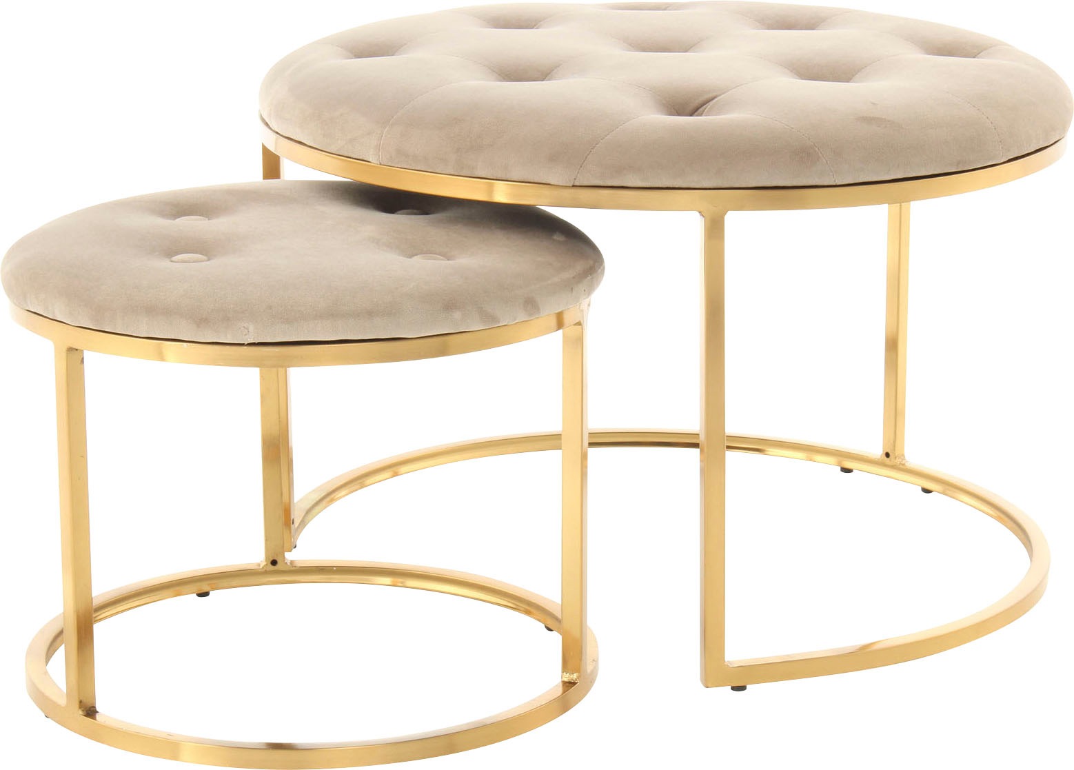 Kayoom Sitzhocker »Hocker Myla 2er-Set, praktisch ineinander schiebbar«, (S günstig online kaufen