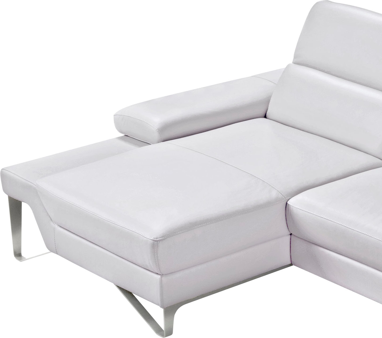 Egoitaliano Ecksofa »Princess, elegantes Designsofa mit erstklassigem Sitzkomfort, L-Form«, mit Recamiere, inkl. Kopfteilverstellung, edle Designmetallfüße
