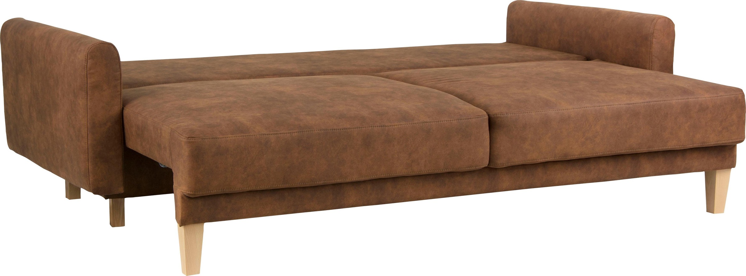 Home affaire 3-Sitzer »TRIPLO optionale Schlafsofa mit Bettkasten, Maße B/T/H: 215/100/89 cm«, Wahlweise Bettfunktion - Liegefläche 145x191 cm, Rücken-, Zierkissen