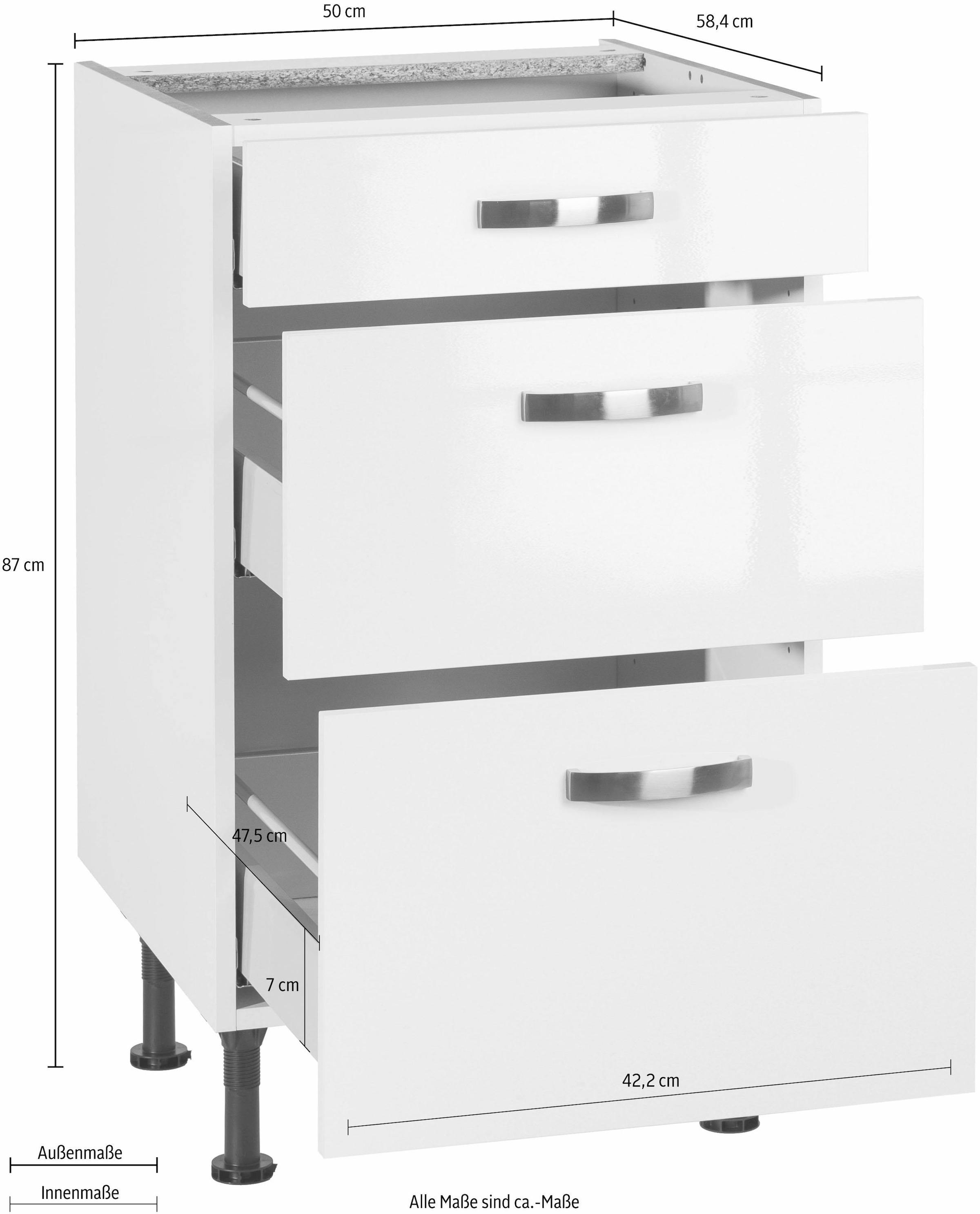 OPTIFIT Unterschrank »Cara«, Breite 50 cm, mit Vollauszügen und Soft-Close-Funktion