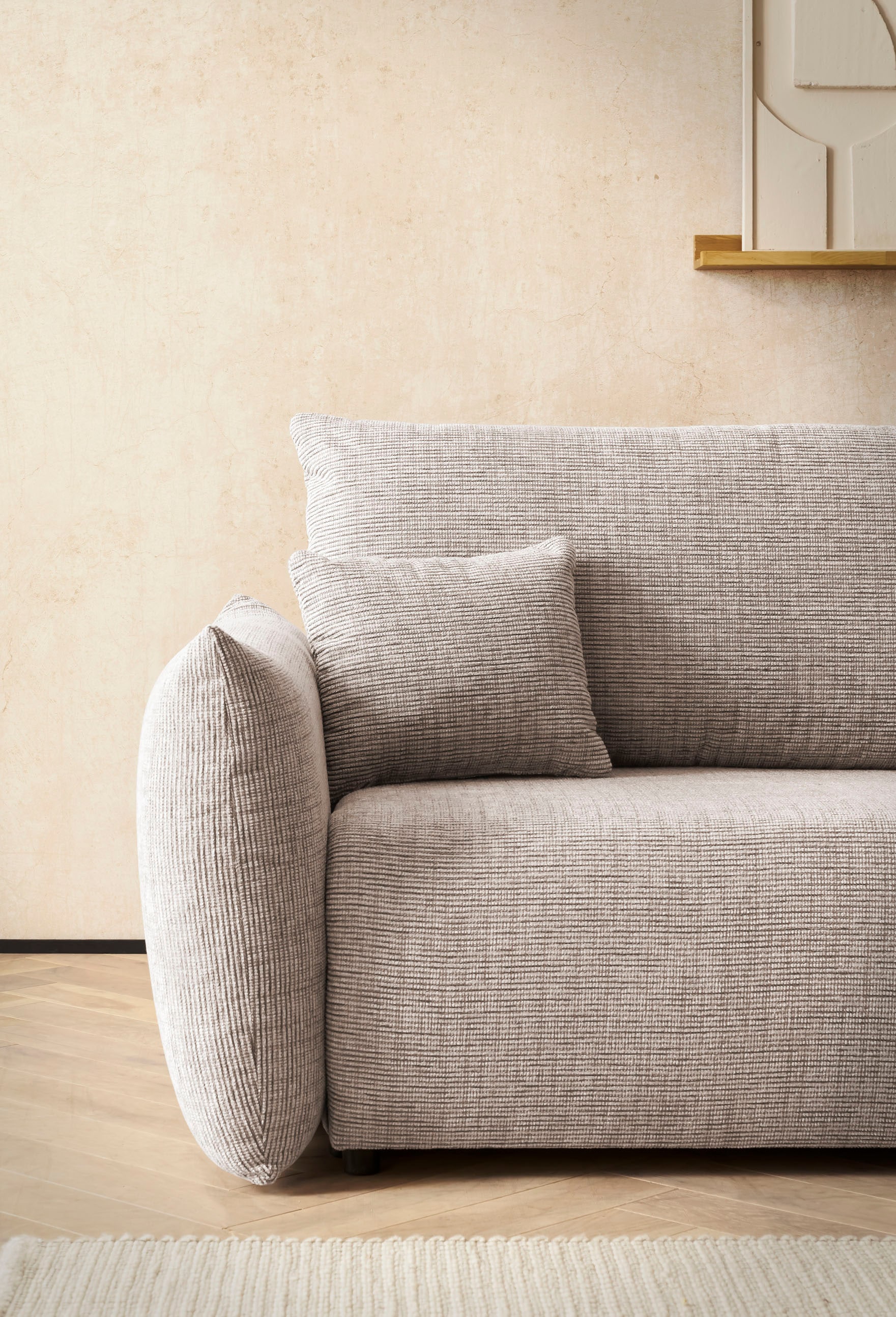 INOSIGN 3-Sitzer »MAVAS Schlafsofa mit Bettkasten«, ca.240/108cm (Liegefläche 212/145 cm), Cord, Chenille, Struktur