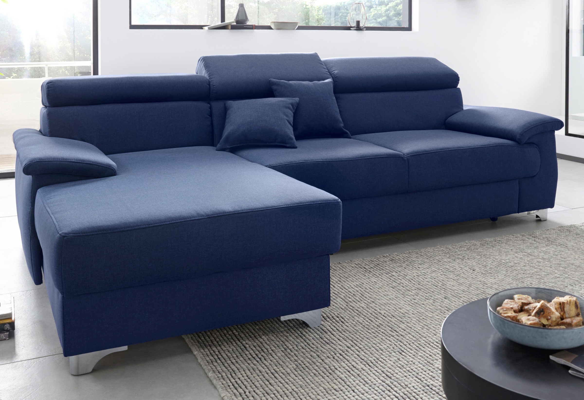 DOMO collection Ecksofa »Mira, inklusive Kopfteilverstellung für mehr Wohlf günstig online kaufen