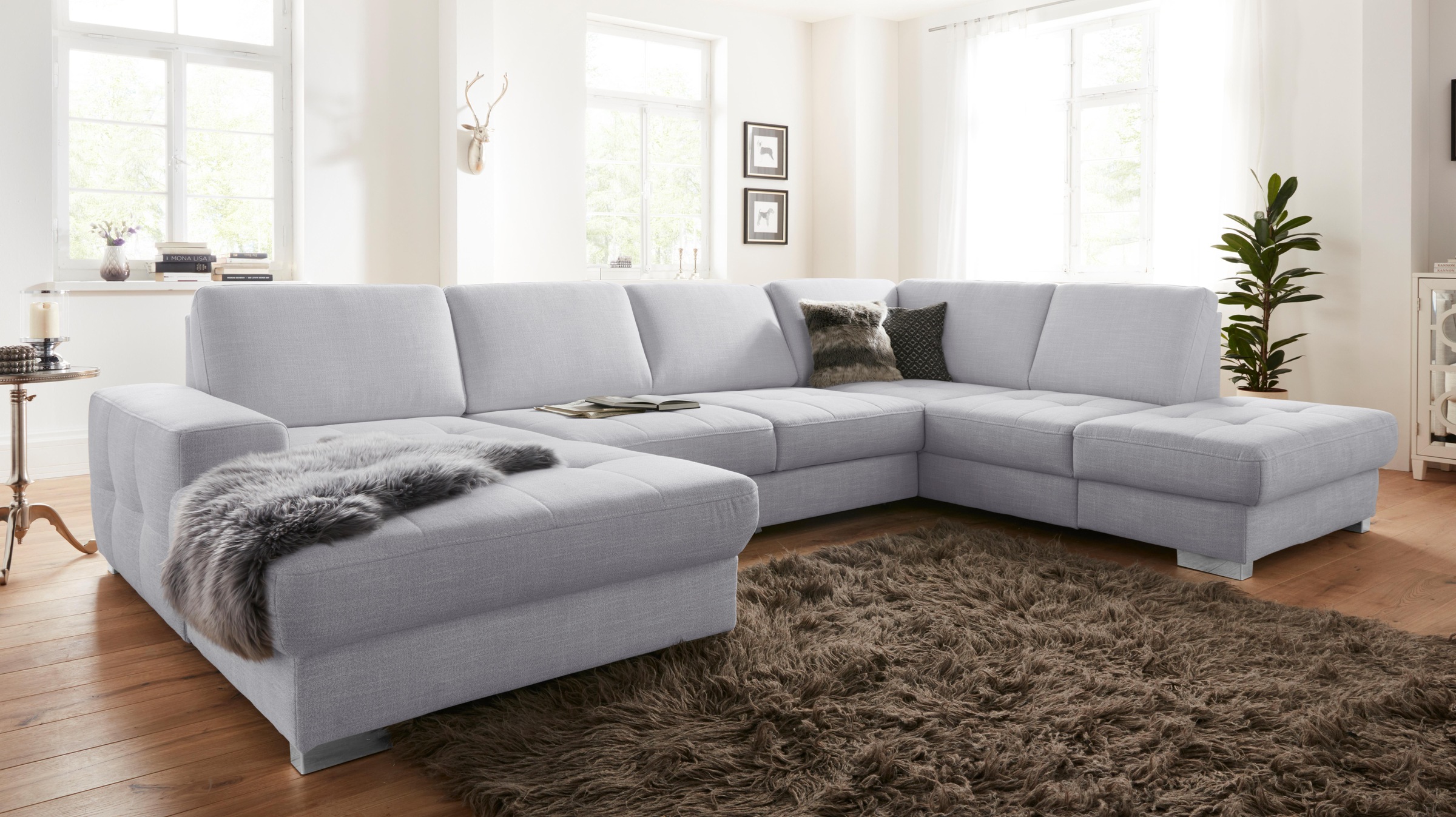 sit&more Wohnlandschaft »Santorini U-Form« mit Federkern und Sitztiefenvers günstig online kaufen