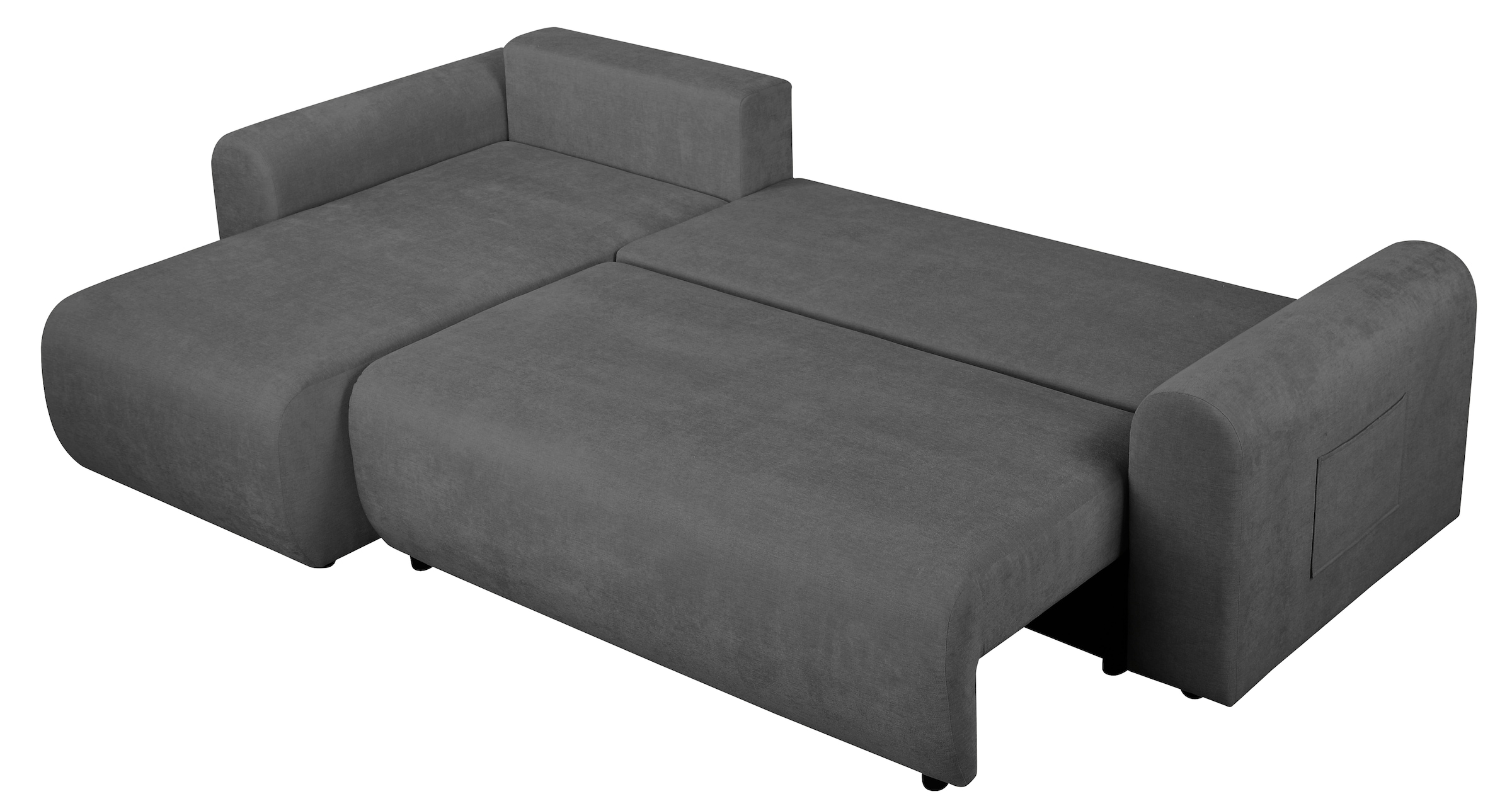 OTTO home Ecksofa »JONAA L-Form, 241cm - OTTO. Verlässliche Qualität.« 133/200cm, Recamiere links/rechts, Bettkasten, Cord u. Struktur