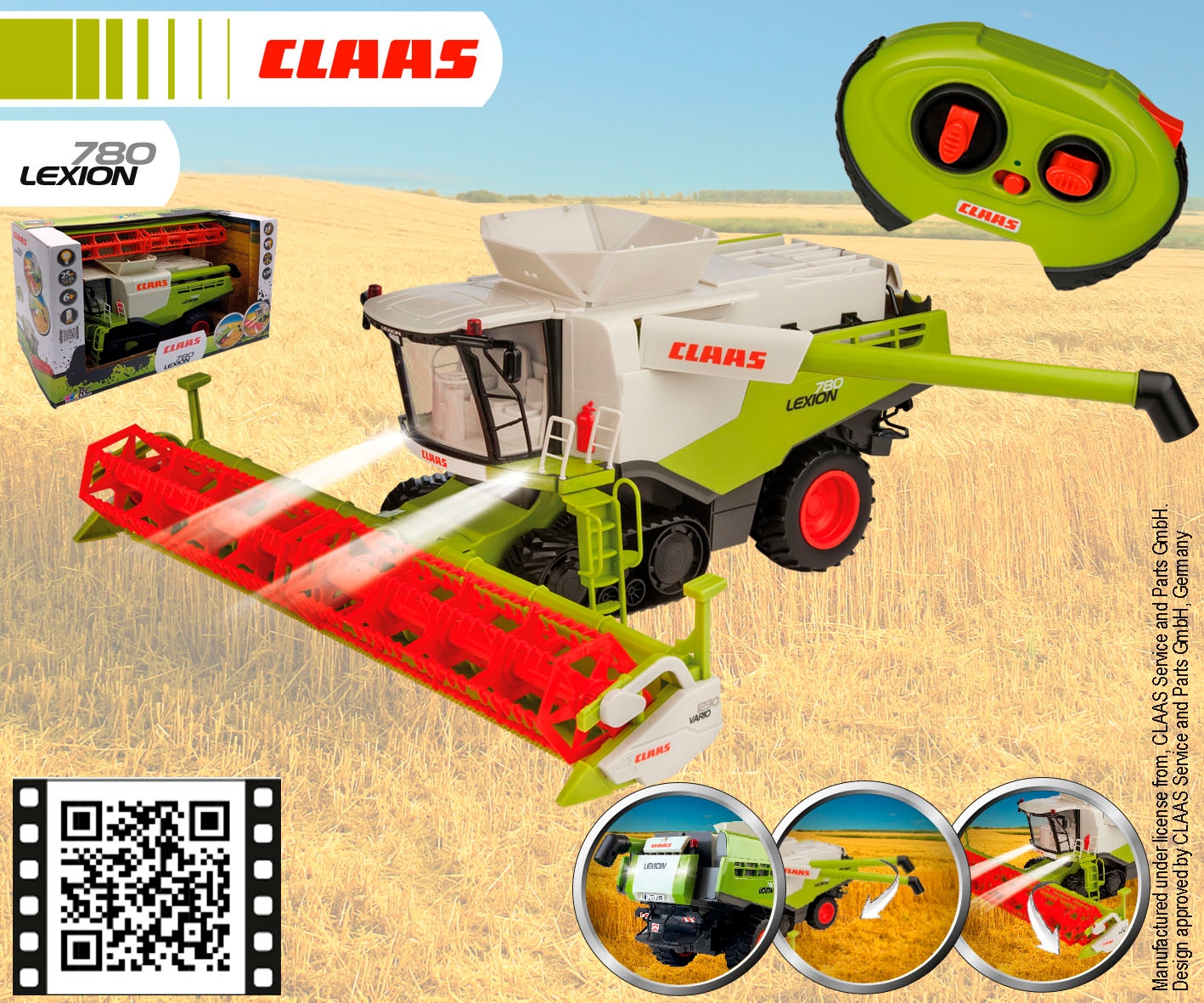 Happy People RC-Traktor »CLAAS Lexion 780 Mähdrescher«, mit Fernbedienung und bis zu 25 m Reichweite