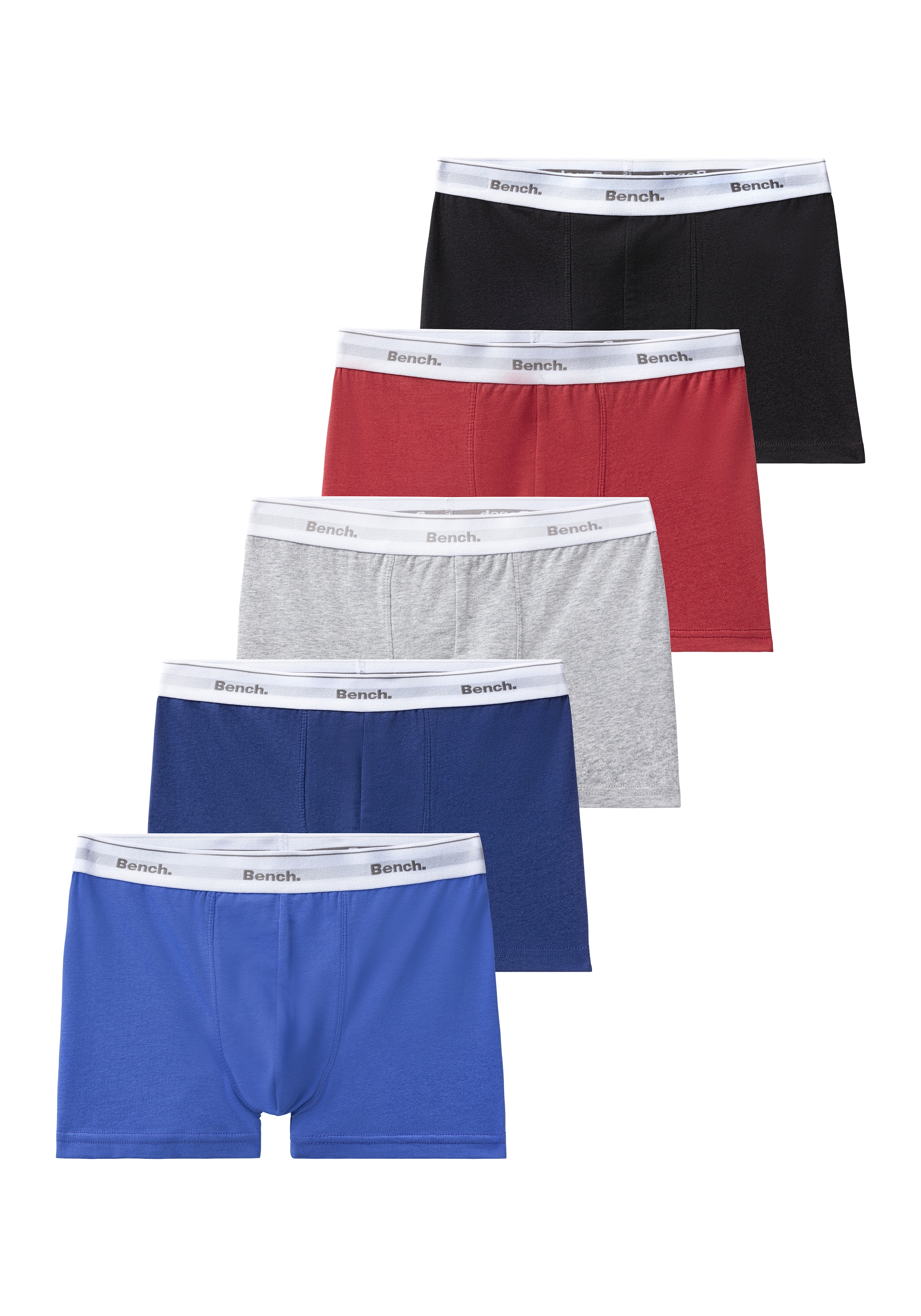 Bench. Boxer »Boxershorts für Jungen«, 5 Stk. mit Logo-Webbund günstig online kaufen