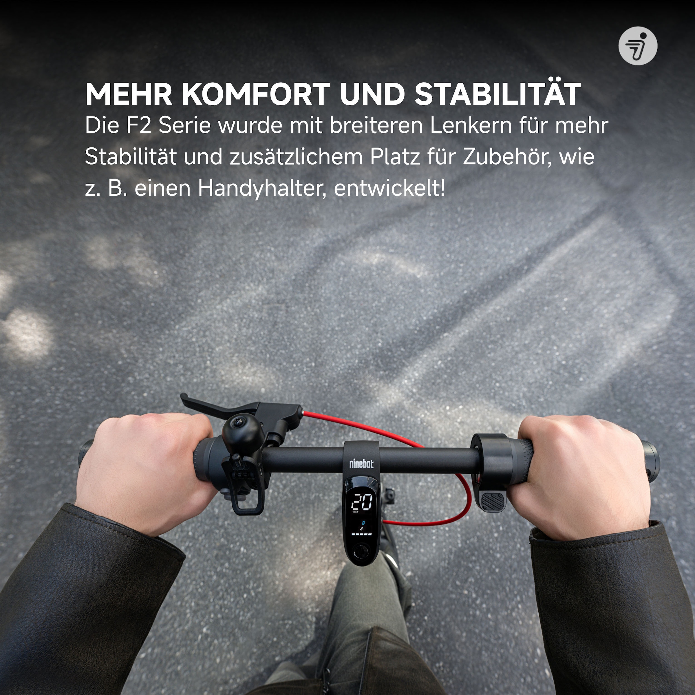 ninebot by Segway E-Scooter »F2 Pro D II«, EXKLUSIVMODELL, Schlauchlose selbstabdichtende Reifen