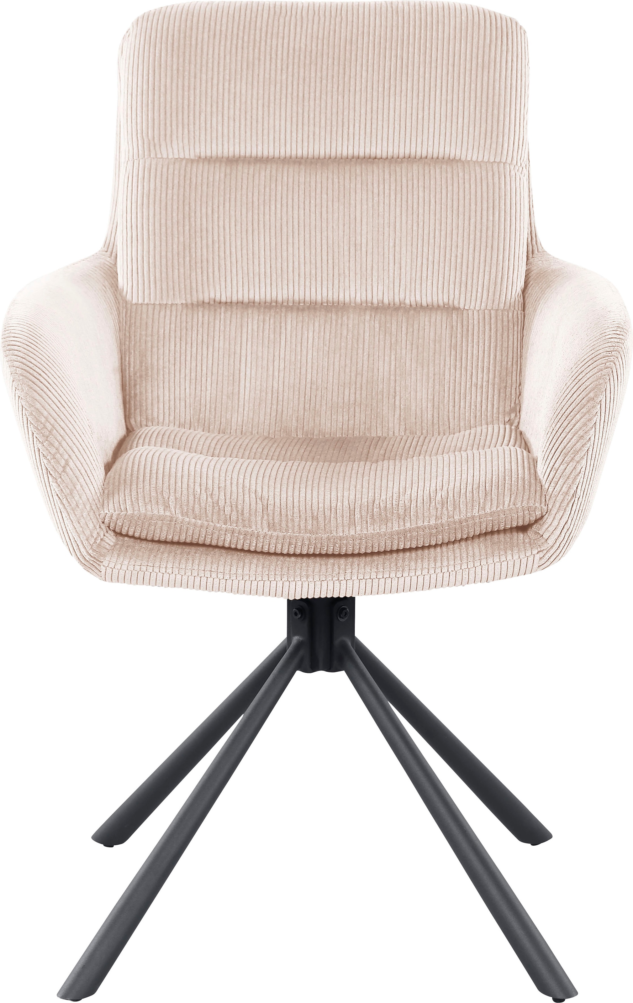 SalesFever Esszimmerstuhl »Pizzo Armlehnstuhl«, 1 St., Cord, Esszimmersessel mit Cordbezug, 360° Drehfunktion