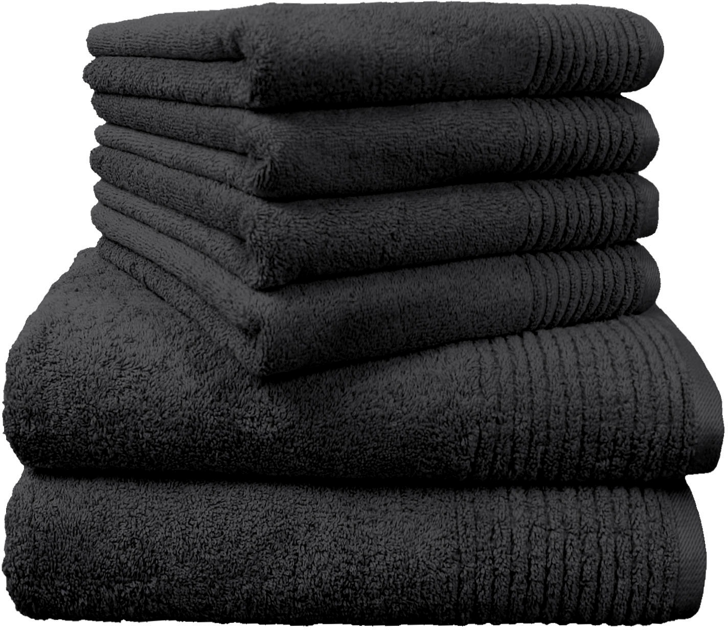 Dyckhoff Handtuch Set »Brillant« Set 6 Stk. Walkfrottee mit Streifenbordüre günstig online kaufen