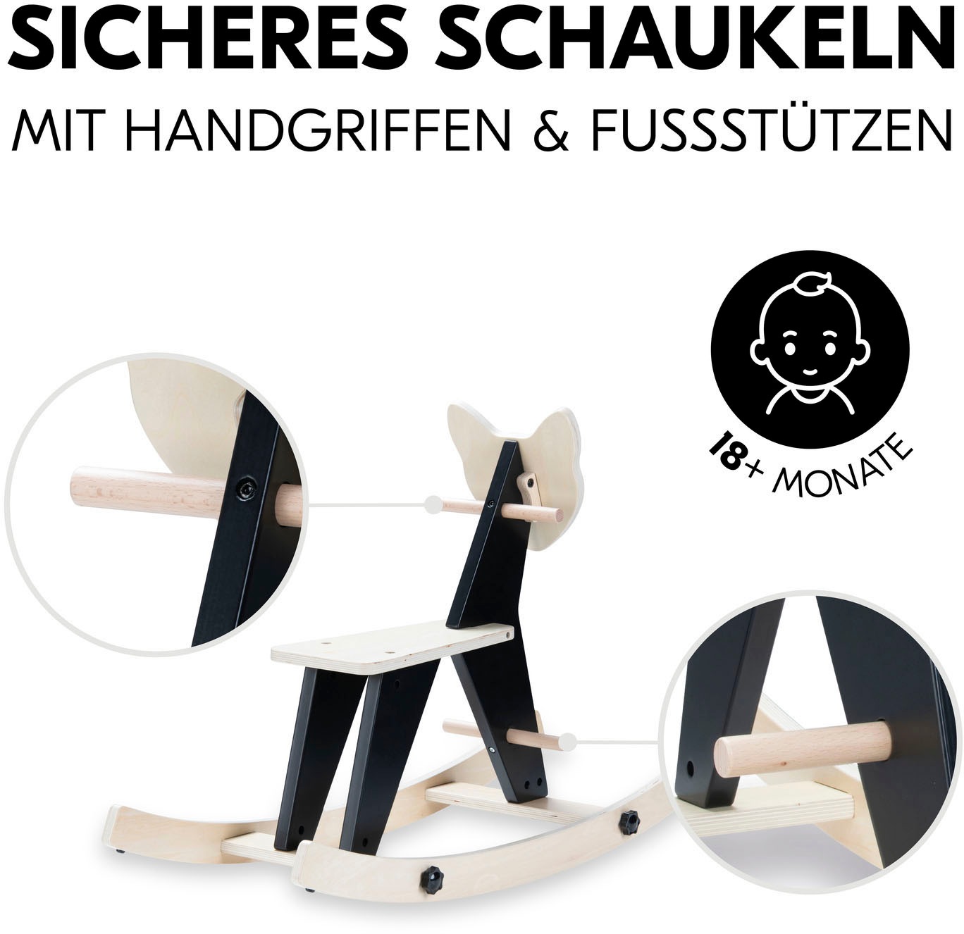 Hauck Schaukeltier »Rock N Swing Zebra«, FSC® - schützt Wald - weltweit