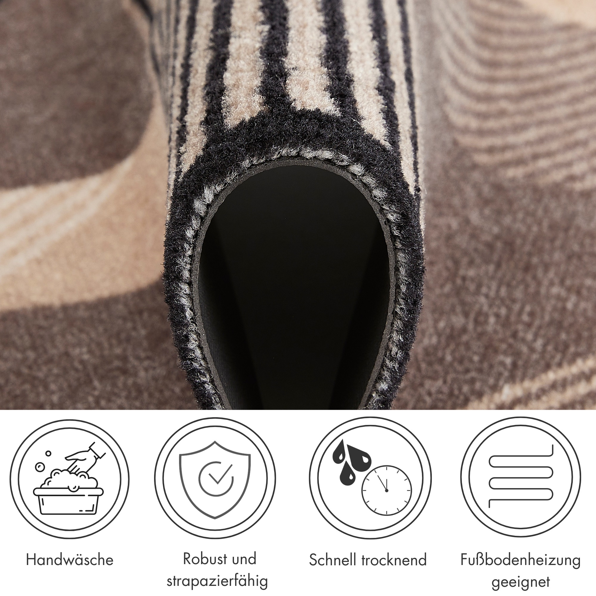 Barbara Becker Fußmatte »Sense, Made in Belgium«, rechteckig, 7 mm Höhe, Sc günstig online kaufen