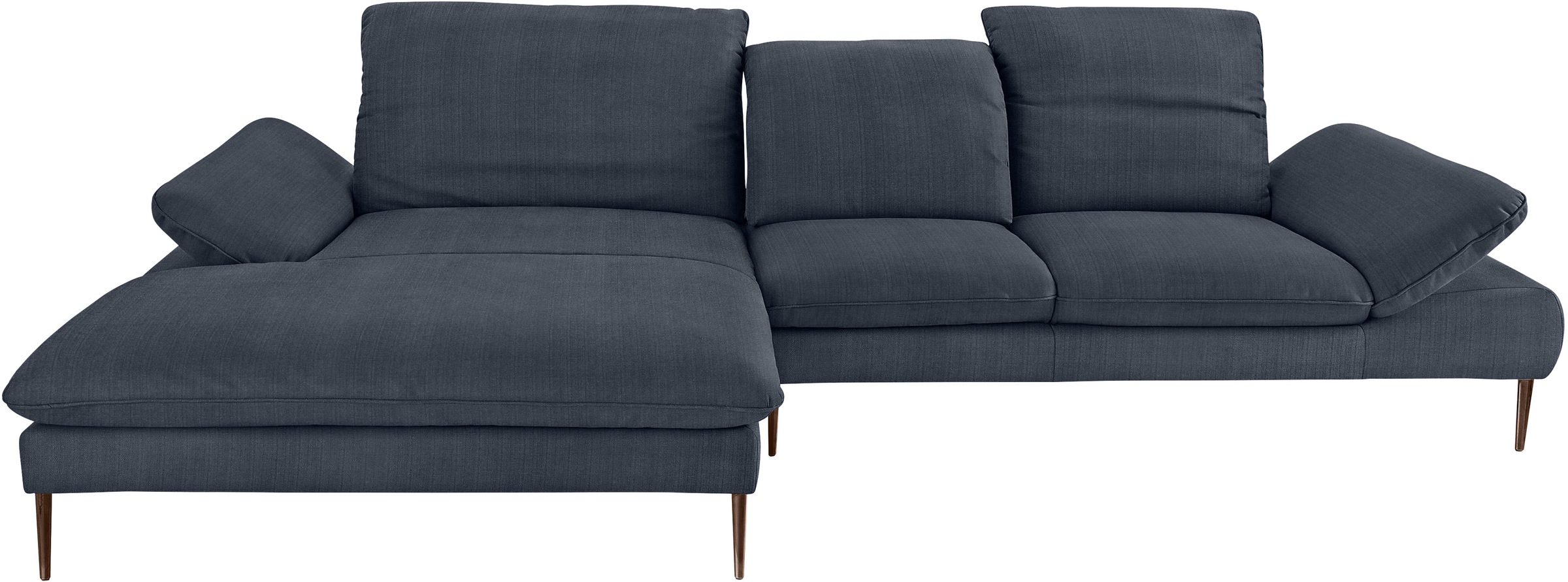 W.SCHILLIG Ecksofa »enjoy&MORE, Designsofa, bequem, elegant und zeitlos, L-Form«, Sitztiefenverstellung, Füße bronze pulverbeschichtet, Breite 340 cm