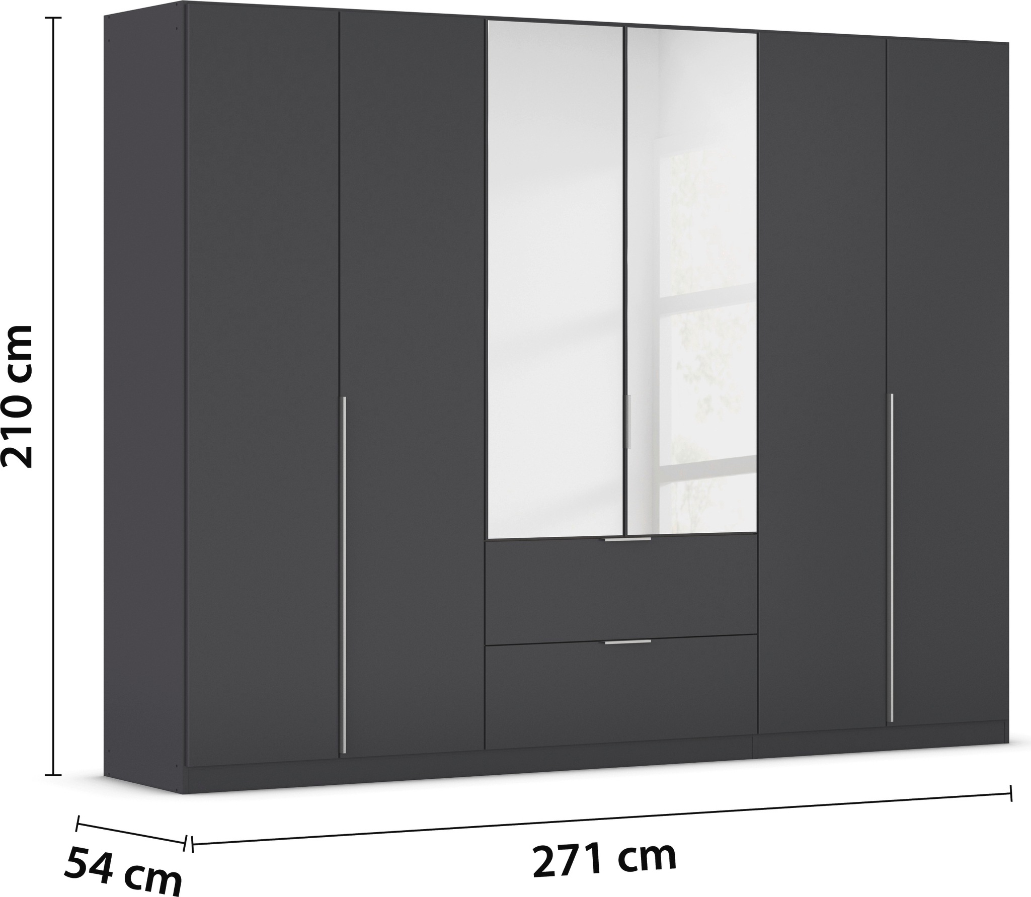 rauch Drehtürenschrank »Kleiderschrank Schrank Garderobe AGORDO mit Dekor- oder Hochglanzfront«, mit Außenschubkästen, in 6 Breiten und 2 Höhen MADE IN GERMANY