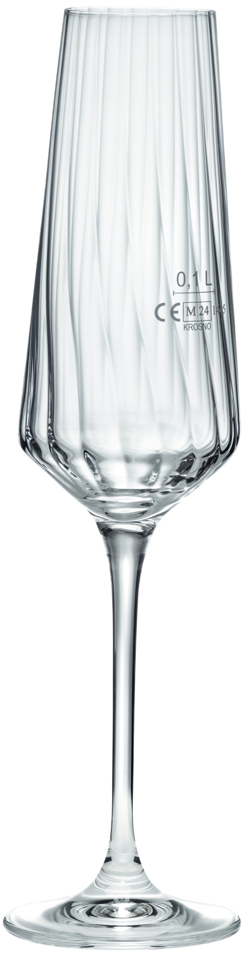van Well Sektglas »Eva, Sektgläser 20 cl geeicht, 6 Stück«, (Set, 6 tlg.), Relief-Optik, spülmaschinengeeignet
