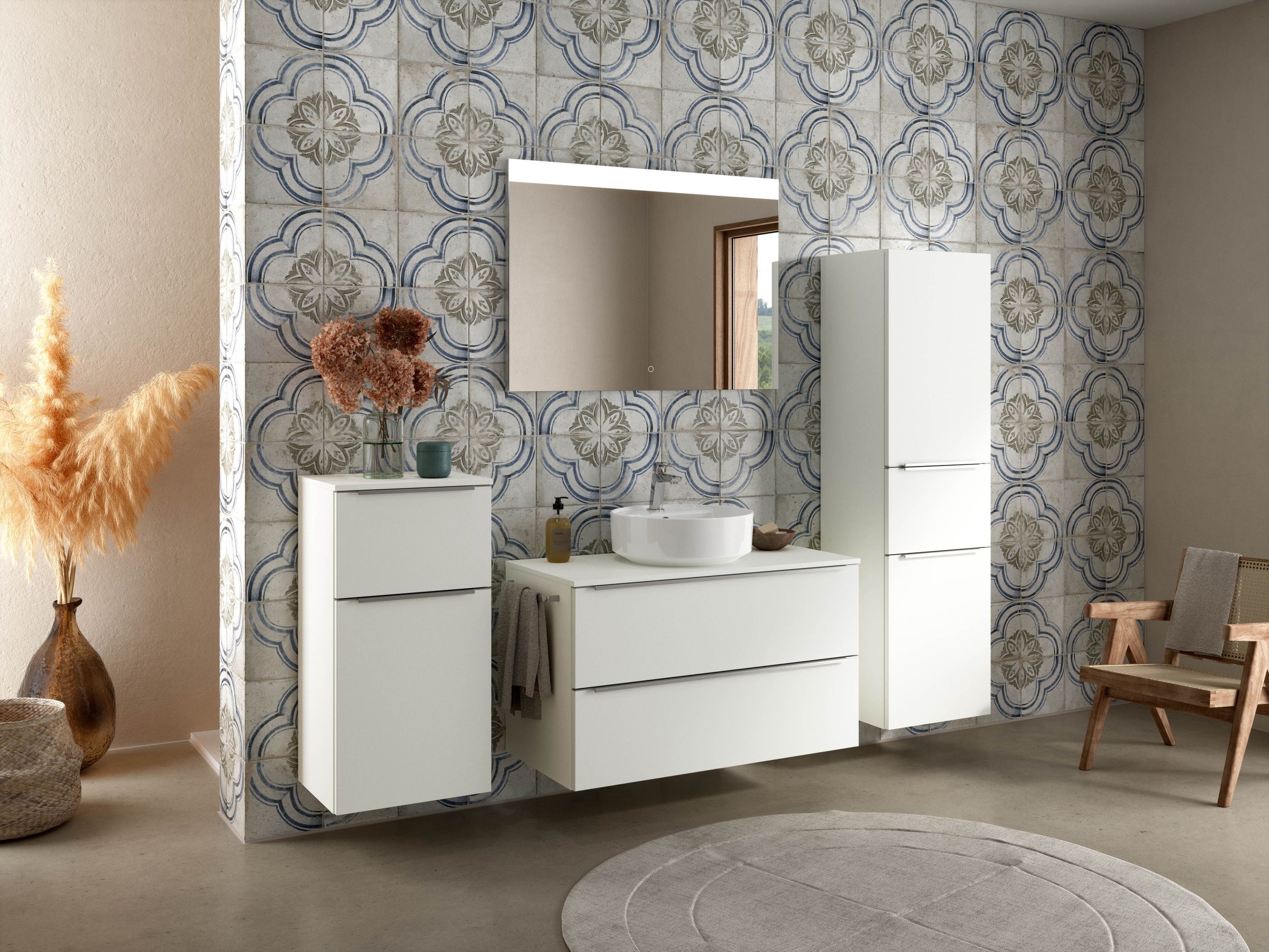 nobilia® Badmöbel-Set »Alvene« vormontiert, mit Soft-Close, 4 Stk. tlg. günstig online kaufen