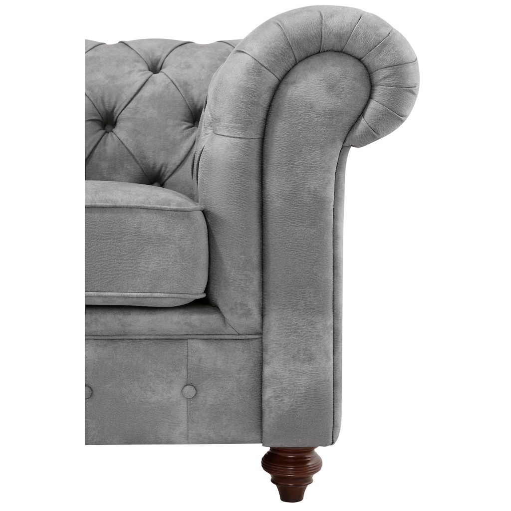 Home affaire Sessel »Chesterfield B/T/H: 105/69/74 cm«, mit hochwertiger Knopfheftung, auch in Leder