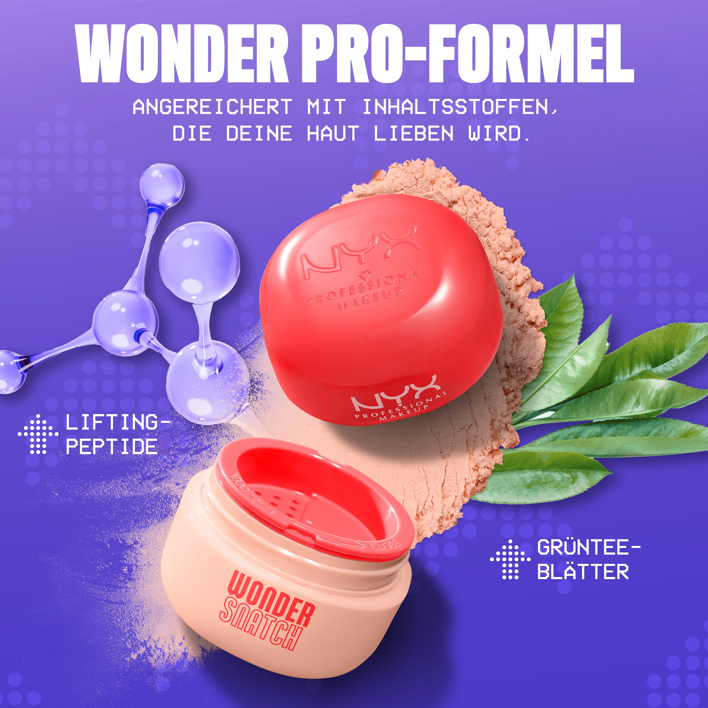 NYX PROFESSIONAL MAKEUP Puder »WONDER SNATCH POWDER« angereichert mit grünem Tee für den antioxidativen Glow gesunder Haut