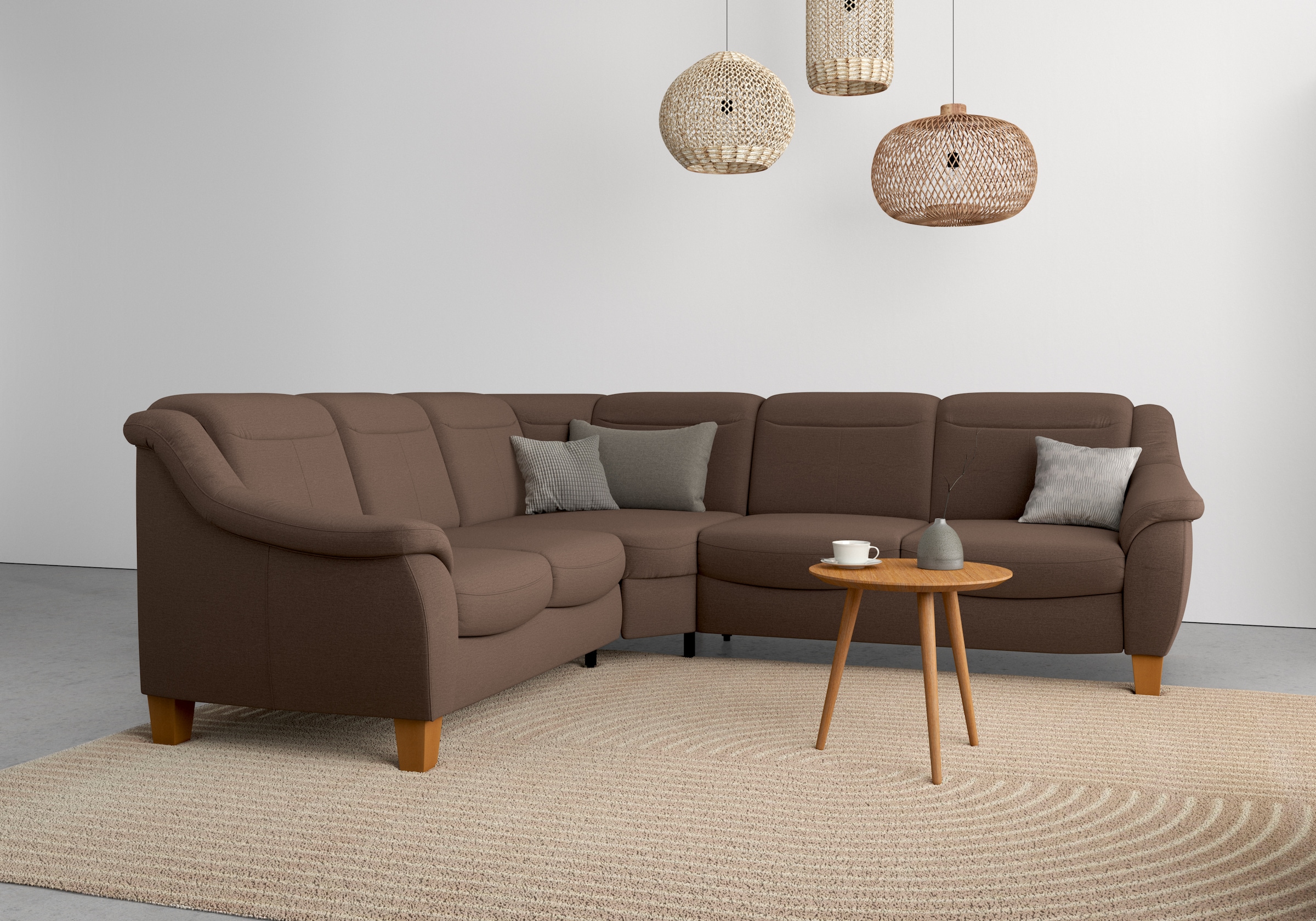 Home affaire Ecksofa »Caldera L-Form« Federkern, wahlweise mit Kopfteilvers günstig online kaufen