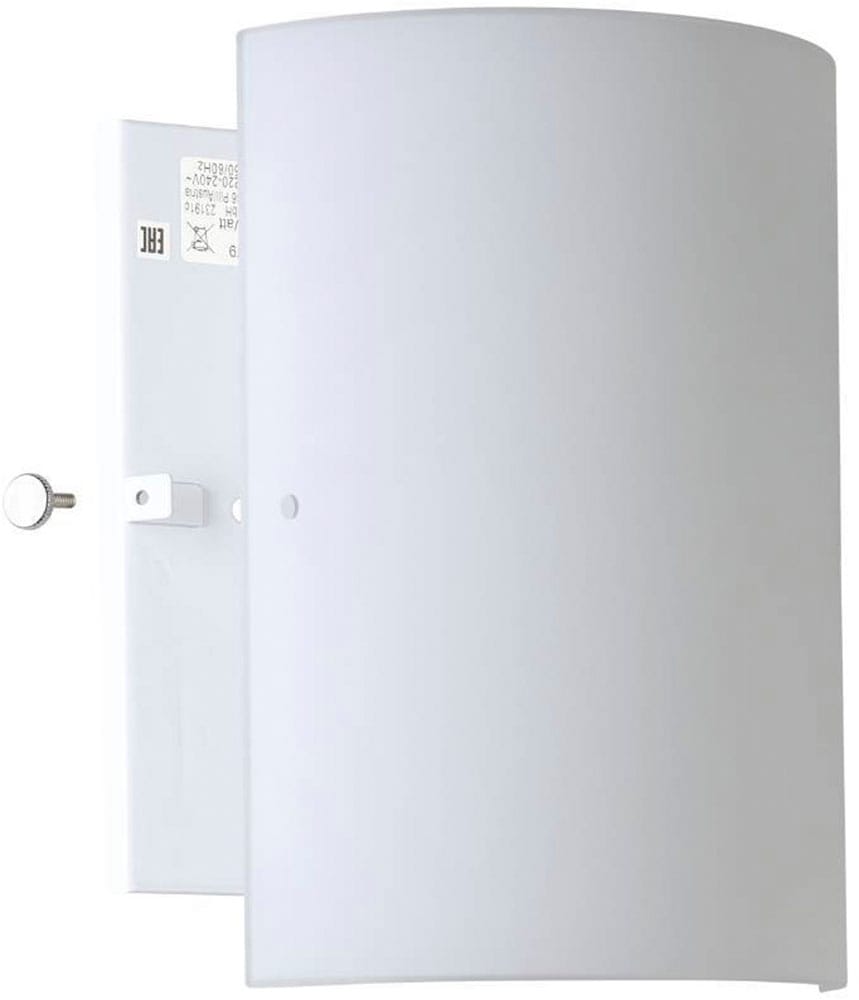 EGLO Wandleuchte »TROY 3 Wandlampe, Wandbeleuchtung, satiniertes Glas in weiß, E14«, 1 flammig, Leuchtmittel E14 | Leuchtmittel wechselbar-ohne Leuchtmittel, Wohnzimmer, Esszimmer, Flur, klassisch, schlicht, 25x18x7,5cm