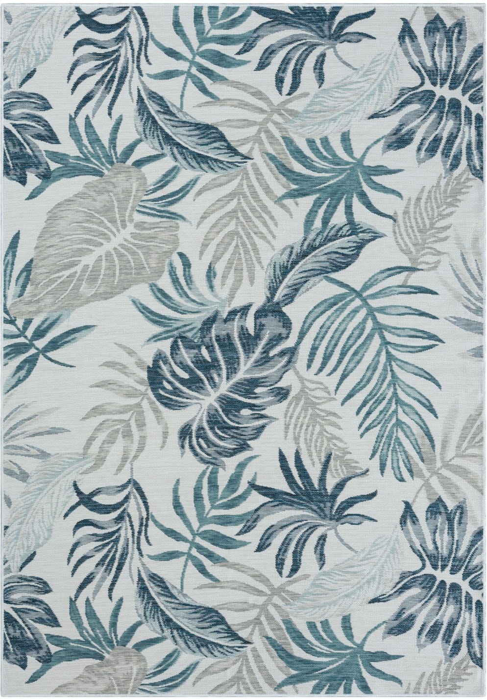 Myflair Möbel & Accessoires Teppich »Reef Lagerräumung«, rechteckig, 6 mm Höhe, Wendeteppich, Blätter Motiv, Outdoor geeignet, Balkon, Terrasse
