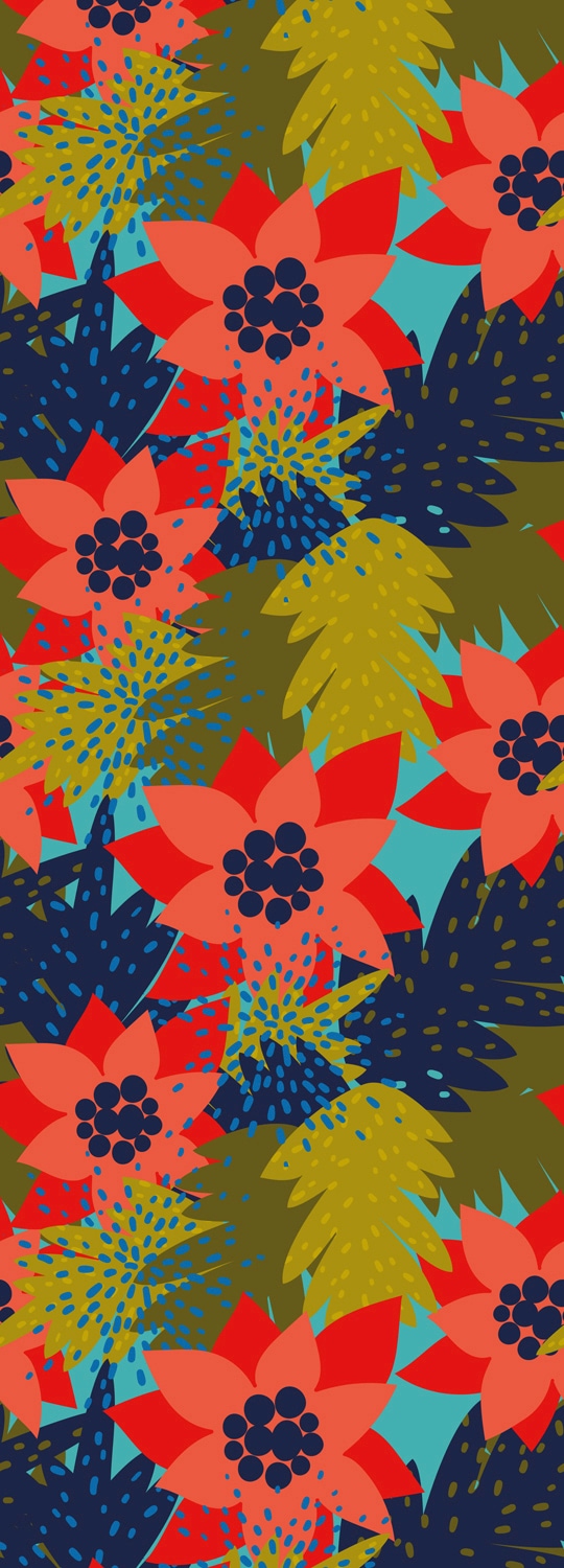 Vinyltapete QUEENCE "Philippa", bunt, B:0,9m L:2,5m