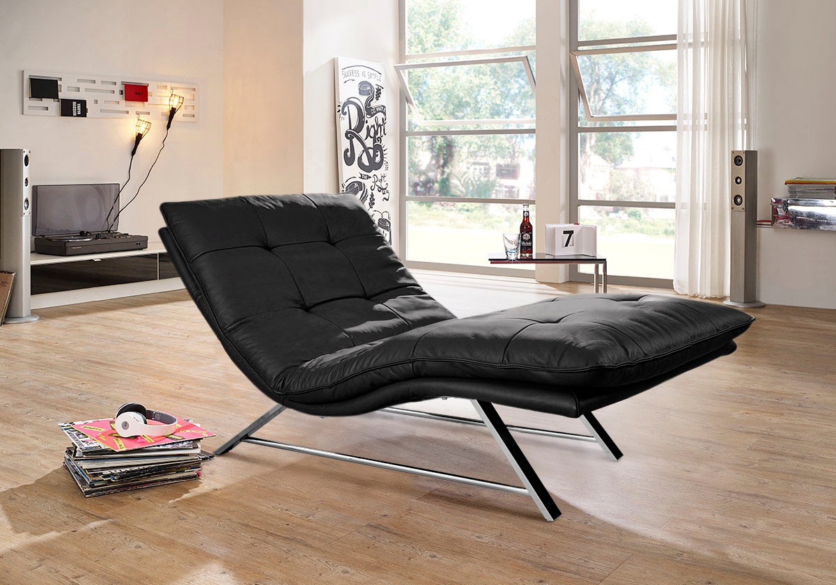 W.SCHILLIG Relaxliege »daily dreams«, in Waffelkissen-Optik, wahlweise mit Motor, Kufengestell, in 2 Breiten