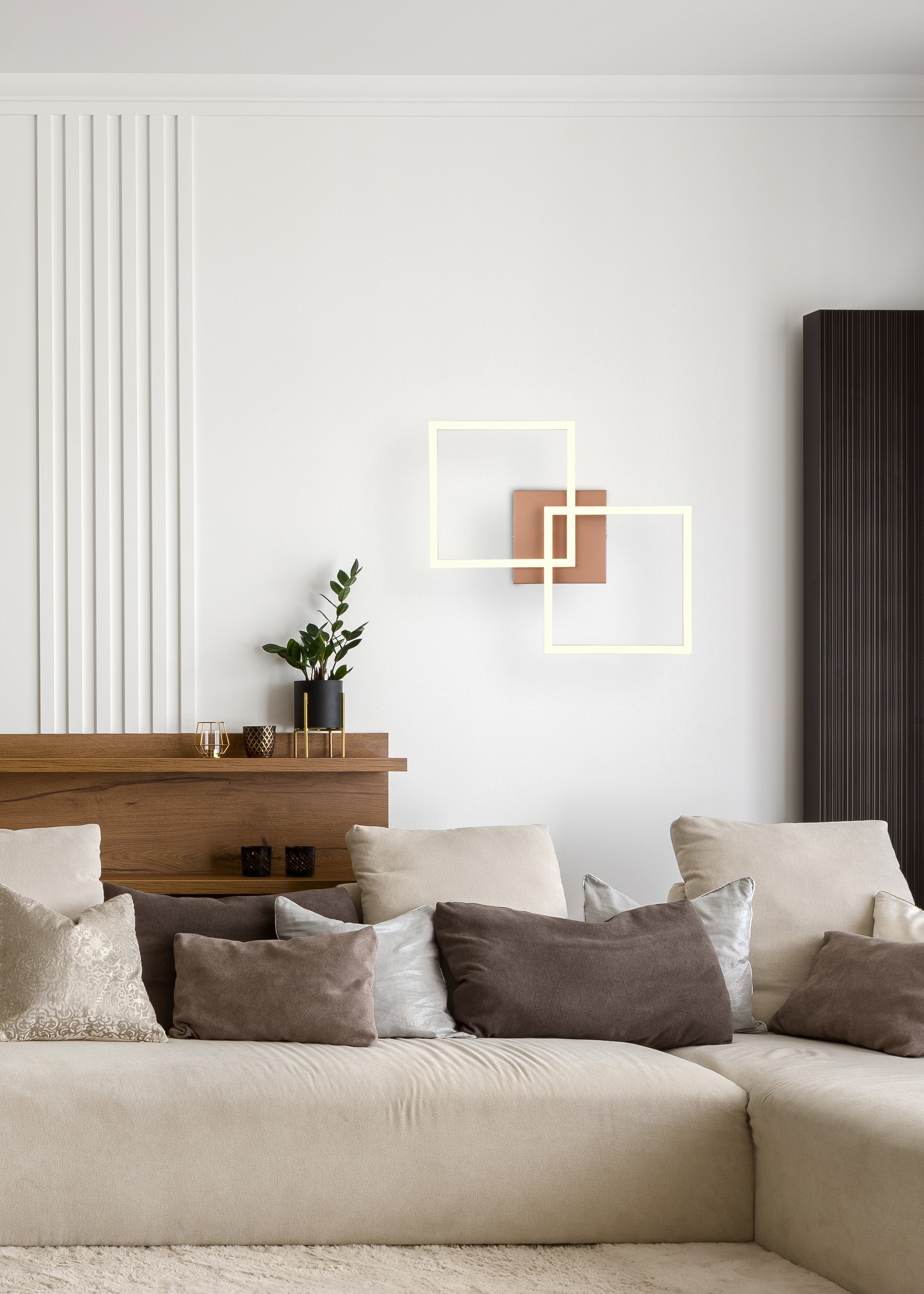 my home LED Deckenleuchte »ANTJE, Deckenlampe, schwenkbare LED-Rechtecke«, 2 flammig, Leuchtmittel LED-Board | LED fest integriert, Wand- und Deckenmontage möglich