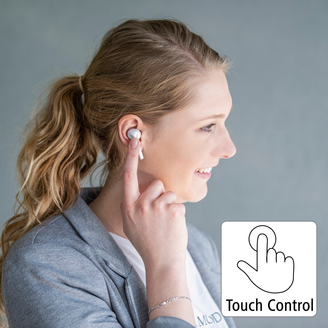 Hama In-Ear-Kopfhörer Sprachsteuerung, Kopfhörer Bluetooth-AVRCP »Bluetooth® Anschluss, True Siri Google Ladebox«, Sprachassistenten Berührungssteuerung, Assistant A2DP USB-C und Raten bestellen auf Bluetooth-HFP-HSP, Ear Wireless, In