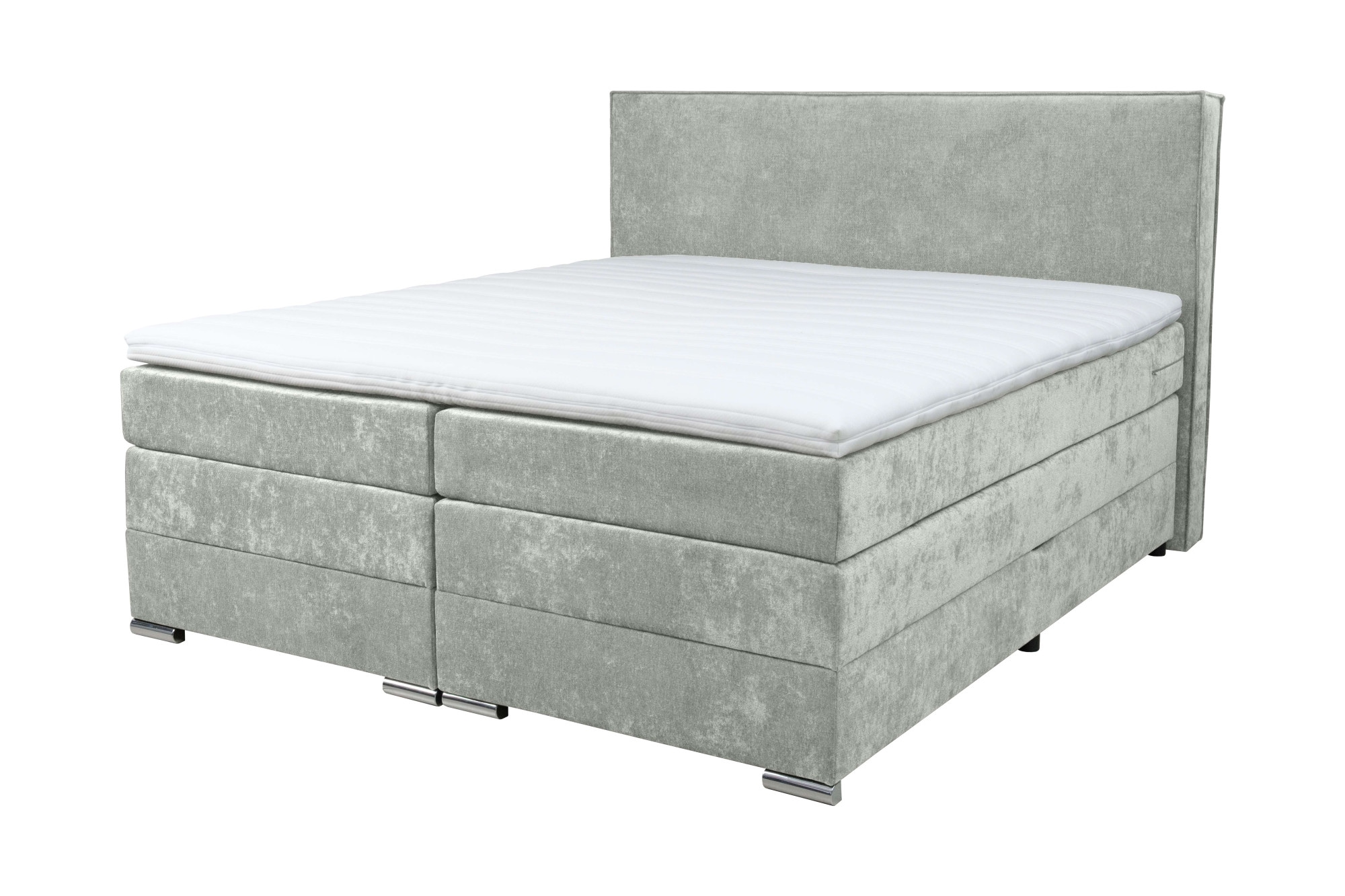 Home affaire Boxspringbett »Romeo, Doppel- & Polsterbett, Federkernbett, Komfortbett, 160, 180 cm« inkl. 6 cm Topper, zwei Bettkästen, Taschen-Federkernmatratze in H4