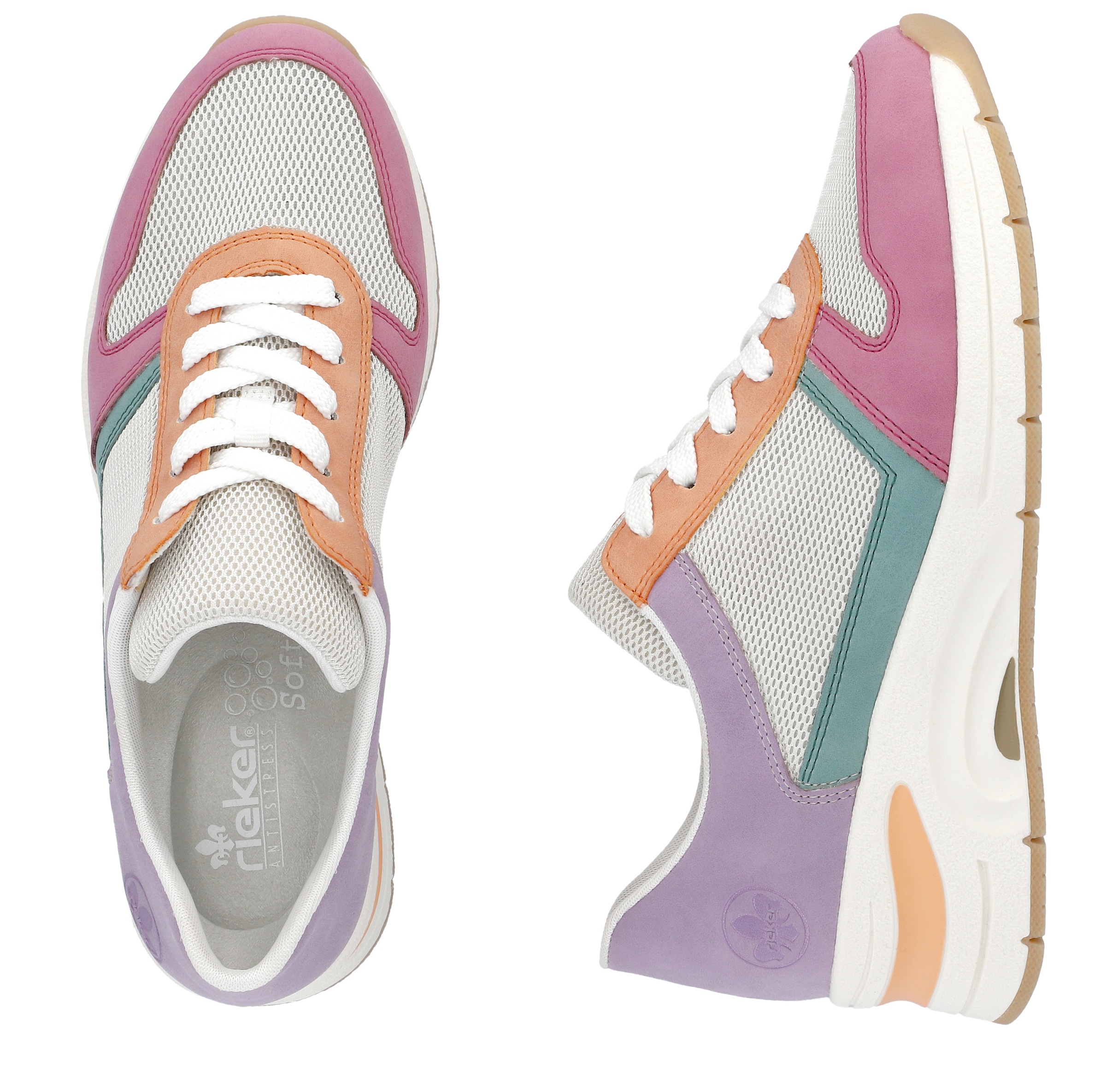 Rieker Wedgesneaker »vegan«, herausnehmbarer Soft-Einlage, Freizeitschuh, Halbschuh, Schnürschuh