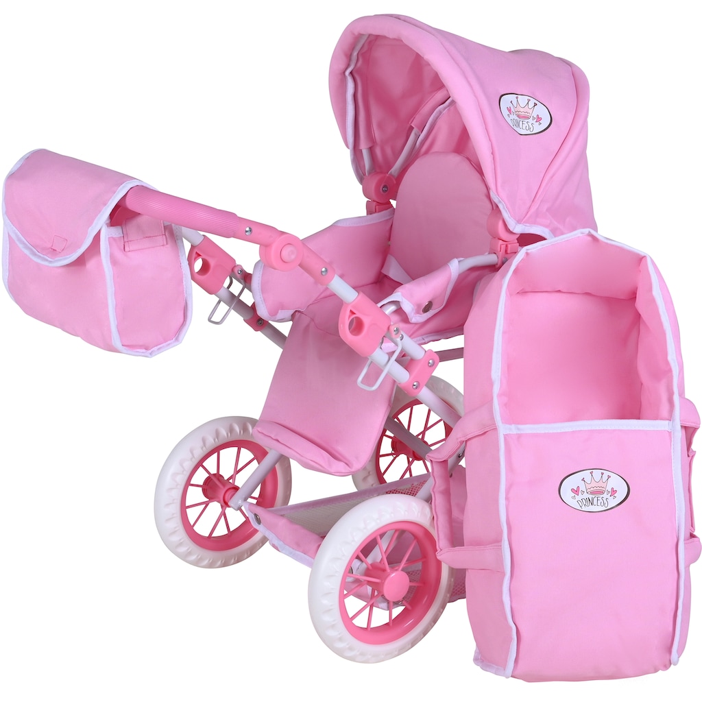 Knorrtoys® Kombi-Puppenwagen »Ruby - Princess White Rose«