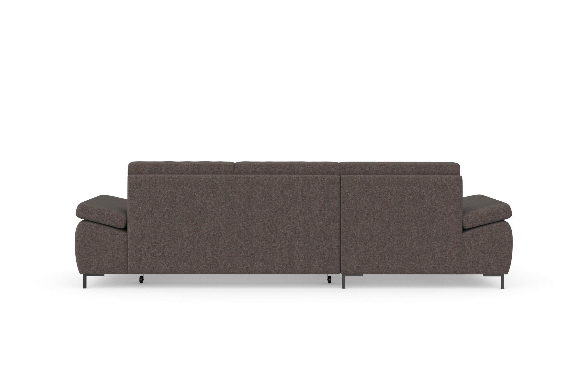 DOMO collection Ecksofa »Capelo, komfortabel, klare Linien zeichnen dieses Design aus, L-Form«, mit Armteilverstellung, wahlweise mit Bettfunktion, Federkern