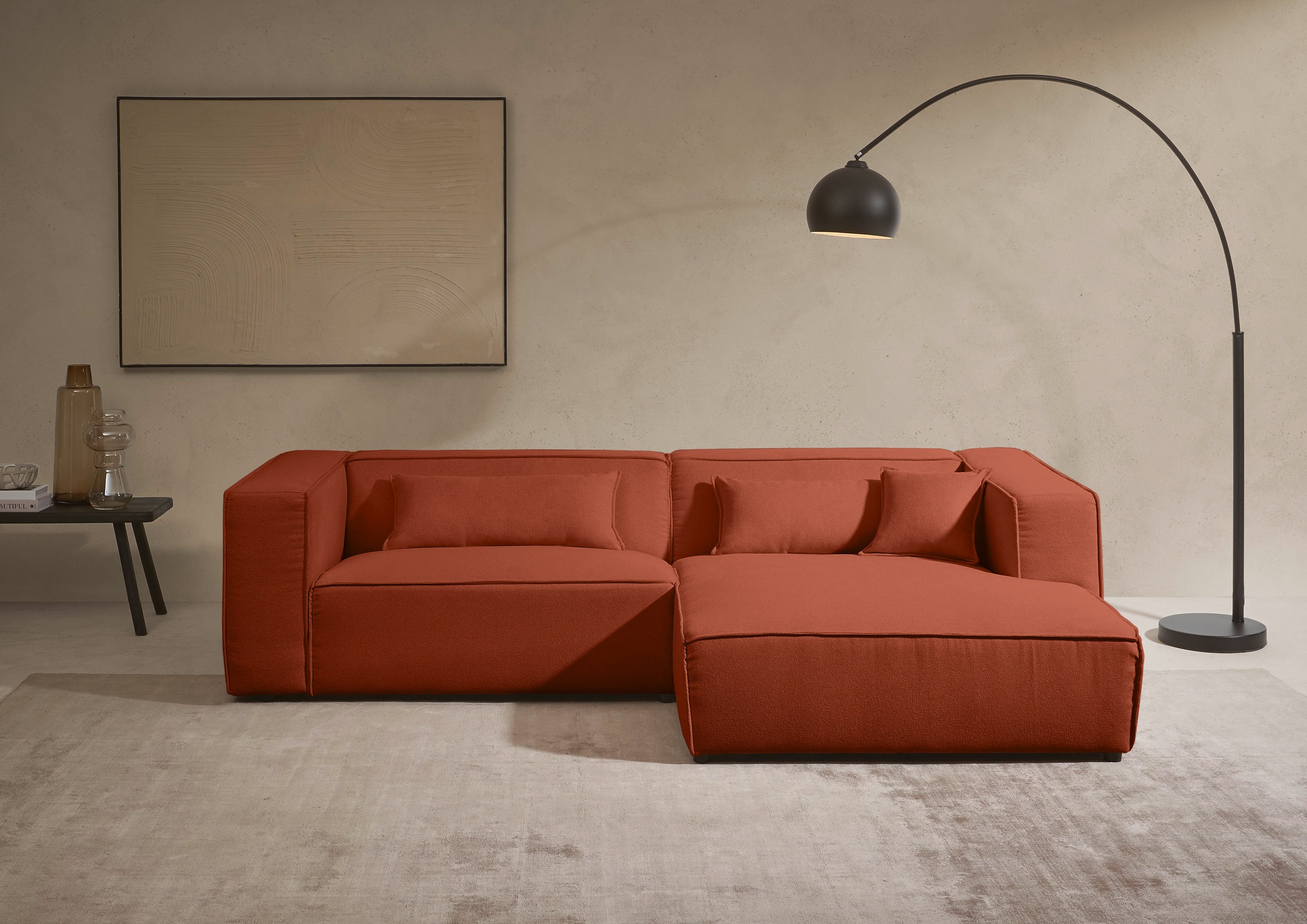 LeGer Home by Lena Gercke Ecksofa »PIARA mit Kedernaht, Cord, Leinenoptik o günstig online kaufen
