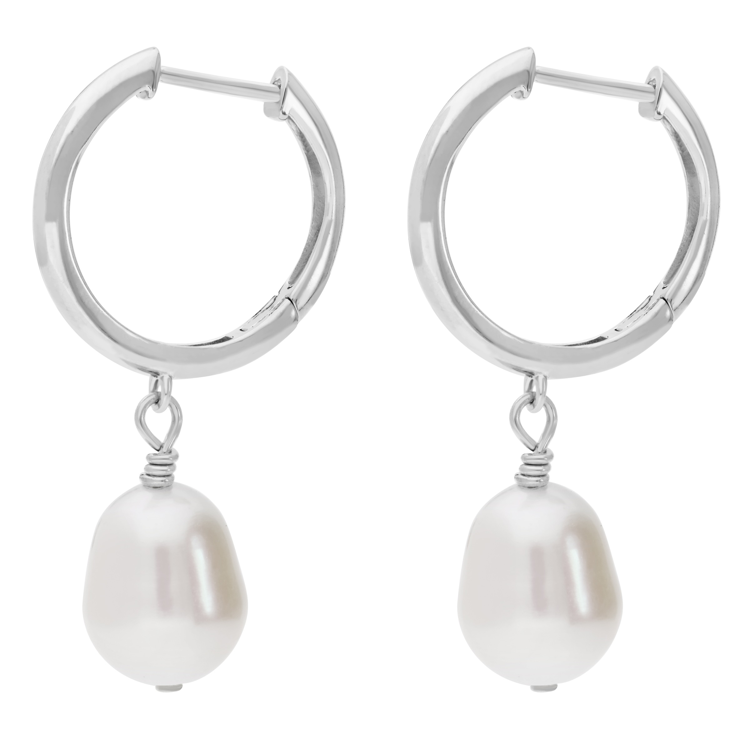 Firetti Paar Creolen »Schmuck Geschenk Silber 925 Ohrschmuck Ohrringe« mit Süßwasserzuchtperle