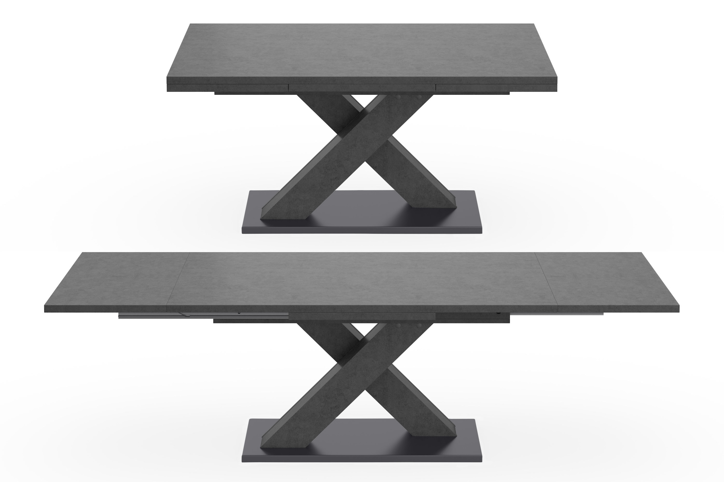Mäusbacher Esstisch »Komfort C«, mit X-Gestell in graphit und mit  Auszugsfunktion, Breite 160-260 cm auf Rechnung bestellen | Esstische