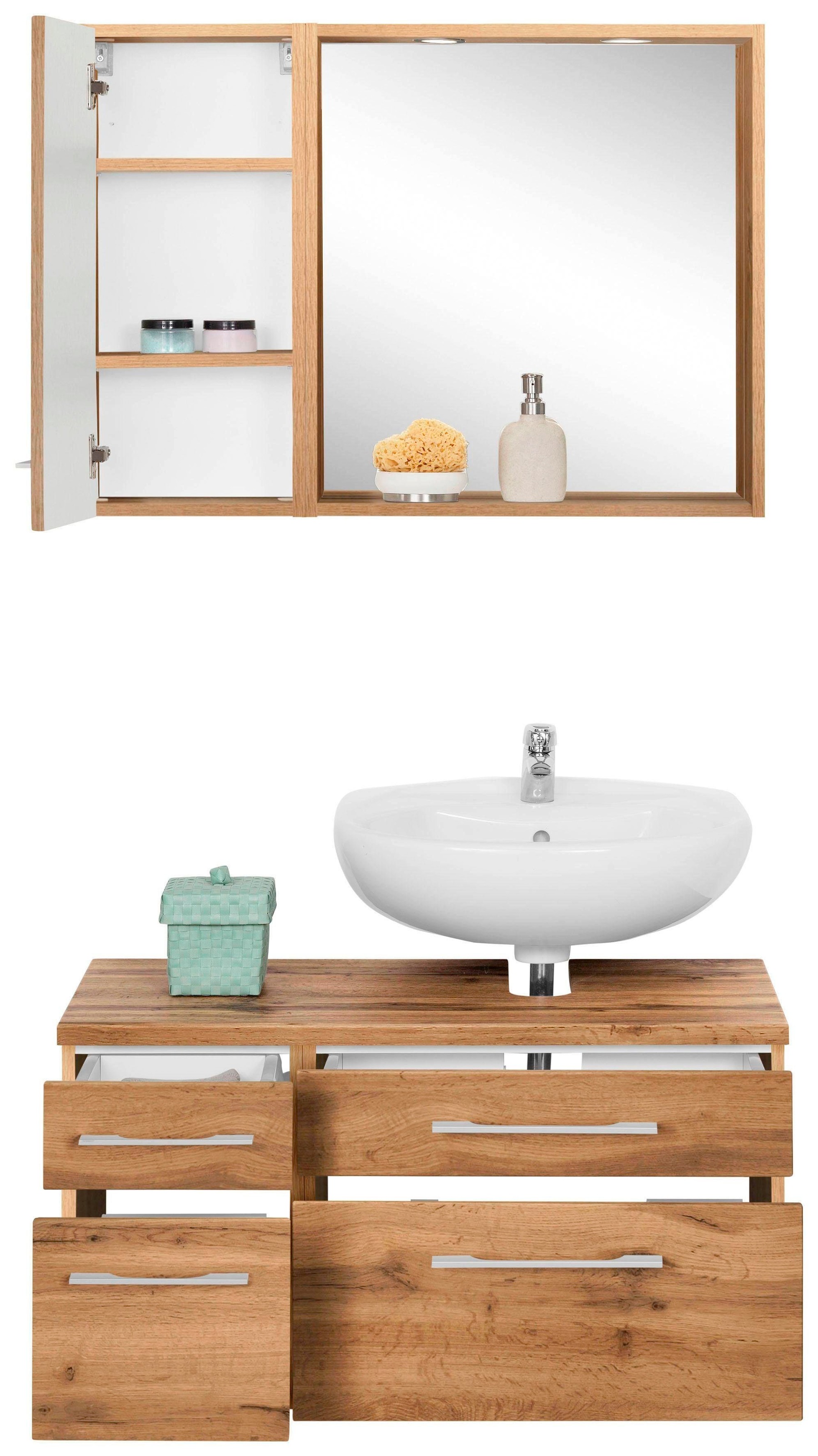 welltime Badmöbel-Set »Davos« 3 Stk. tlg. günstig online kaufen
