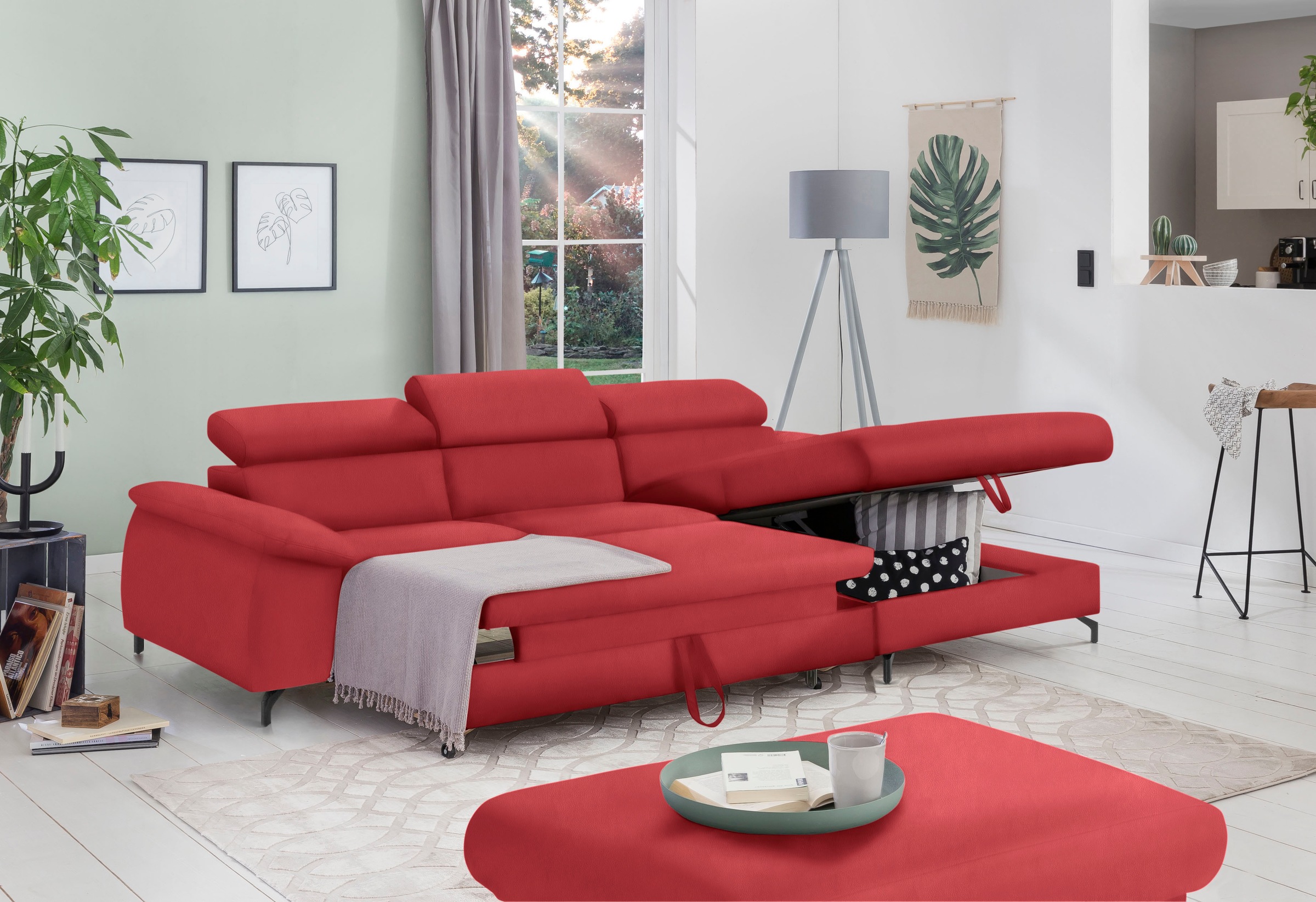 COTTA Ecksofa »Kitty L-Form«, inkl. Kopfteilverstellung, optional mit Bettfunktion u. Bettkasten