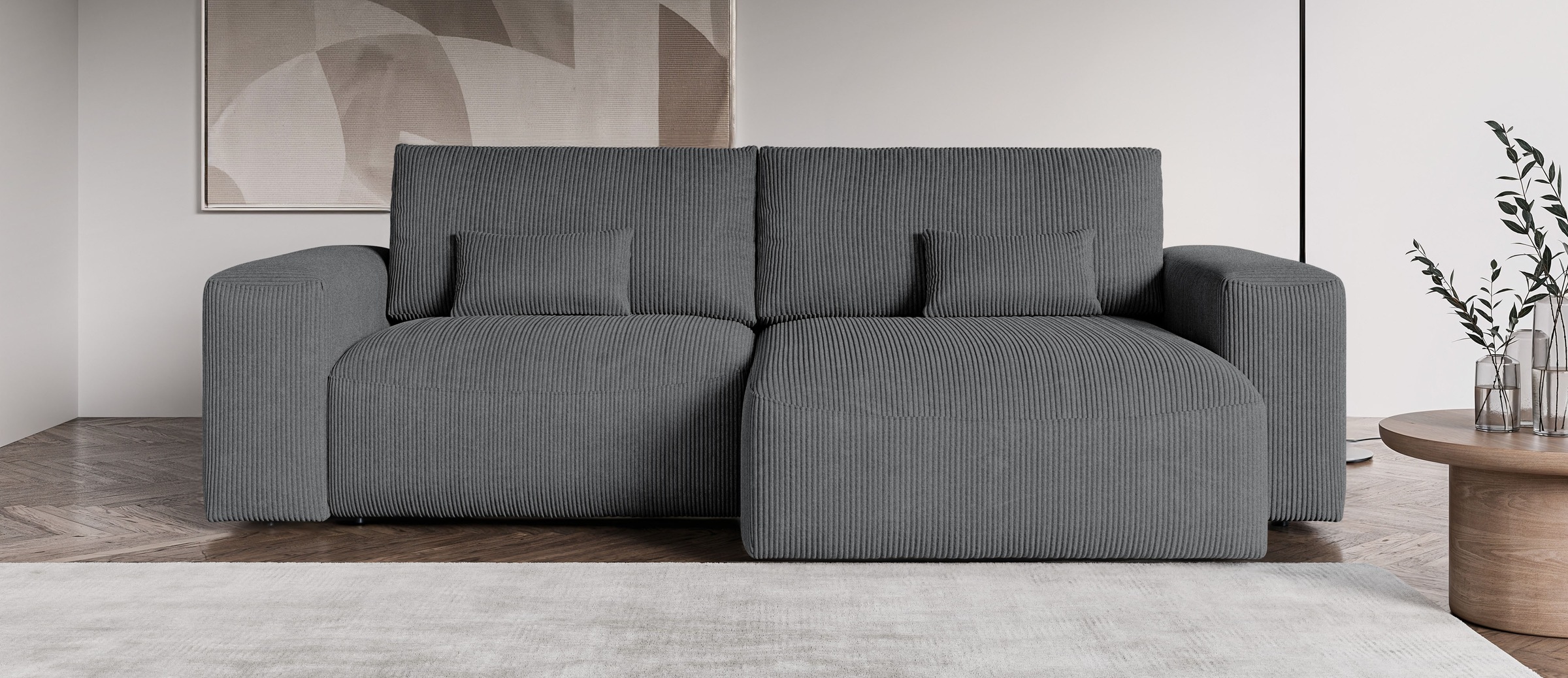OTTO home Ecksofa »MATTS Schlafsofa mit Bettkasten, Maße B/T/H: 265/159/89 günstig online kaufen