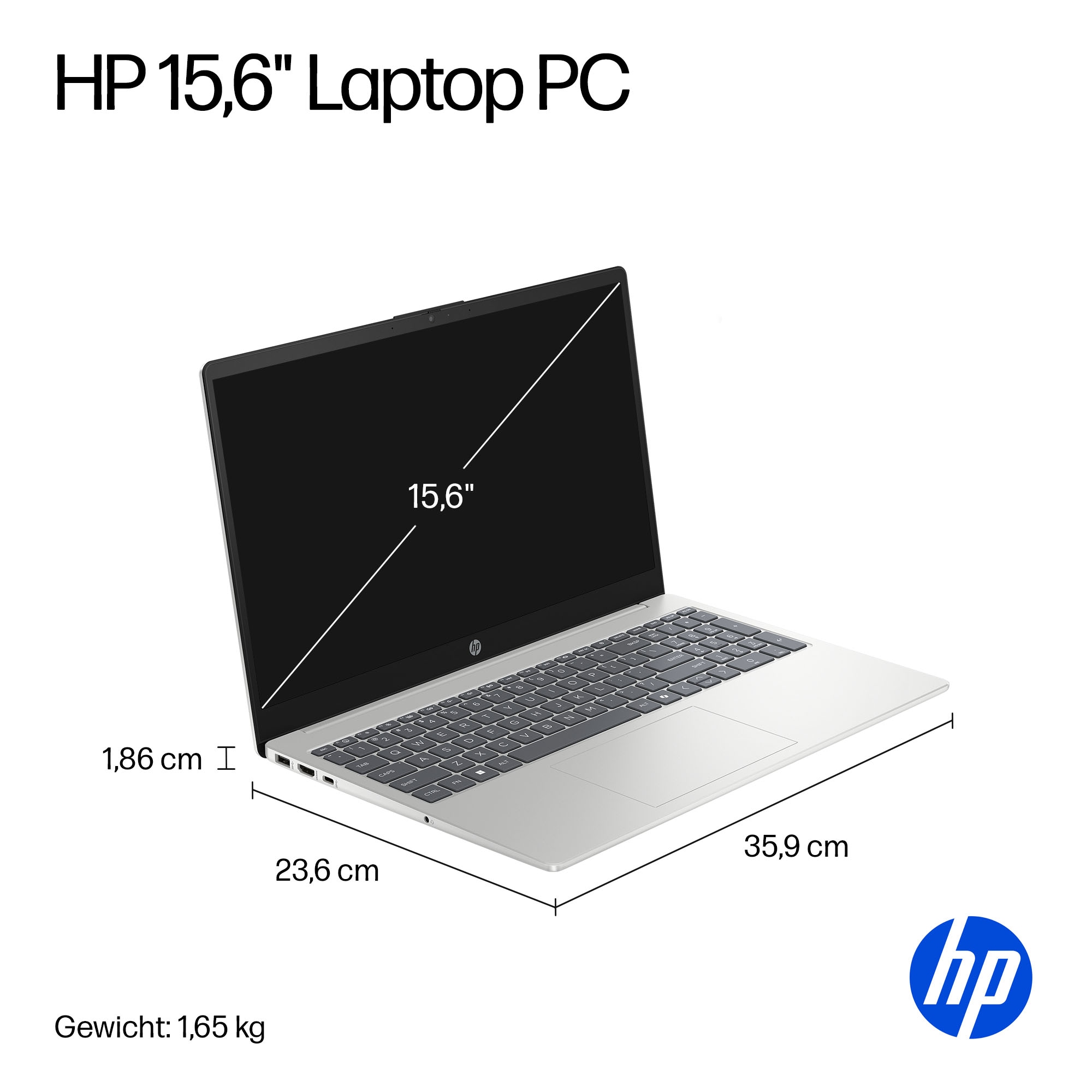 HP Notebook »15-fc1054ngx« 39,6 cm / 15,6 ″ AMD Ryzen 5 Radeon Graphics 256 GB SSD