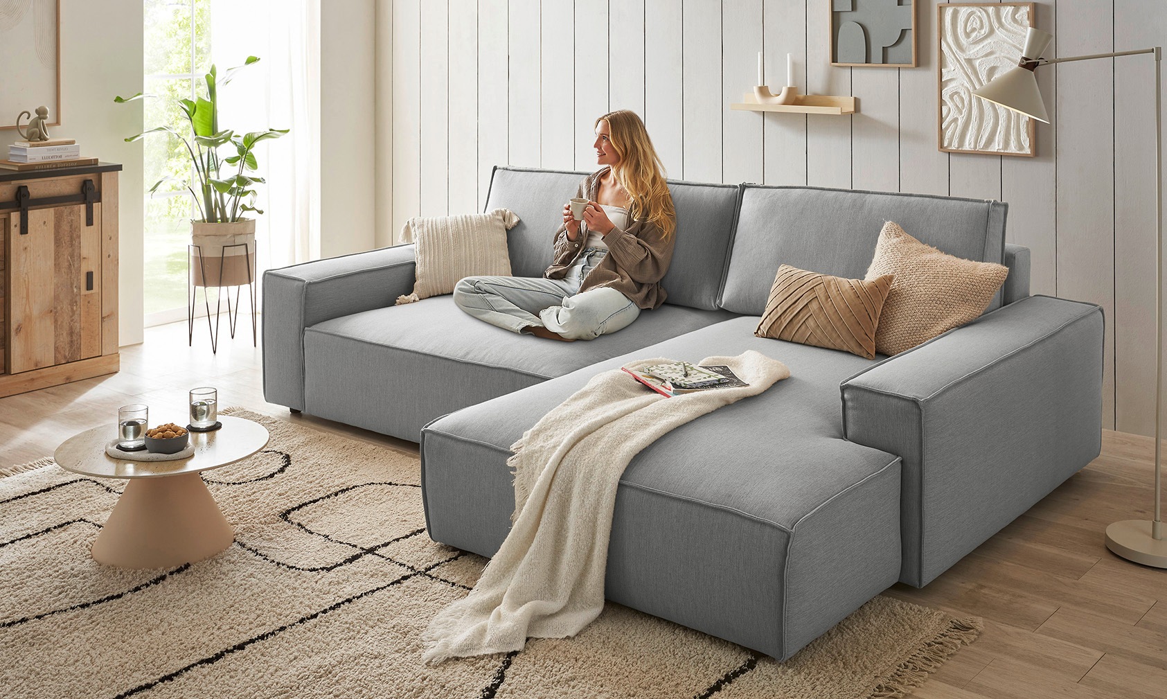 Home affaire Ecksofa »NEU: SHERWOODL XXL 284, Big-Sofa L-Form, tiefe Sitzfl günstig online kaufen