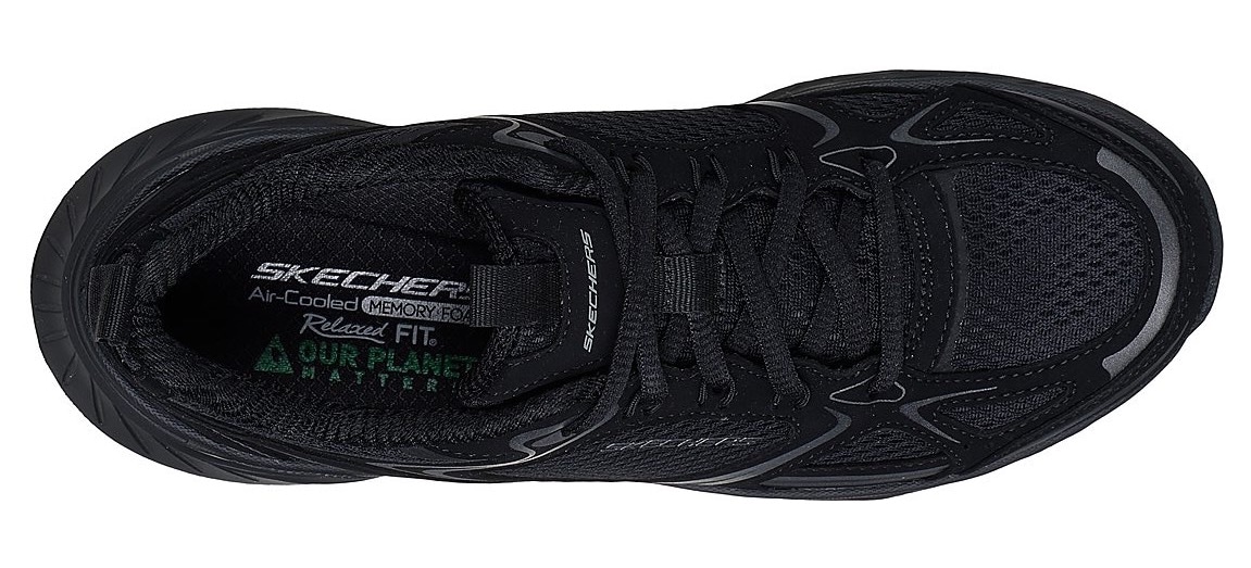 Skechers Sneaker »EDGERIDE-SILVER ECLIPSE«, Retro Sneaker, Schnürschuh, Sportschuh mit Metallic-Besätzen