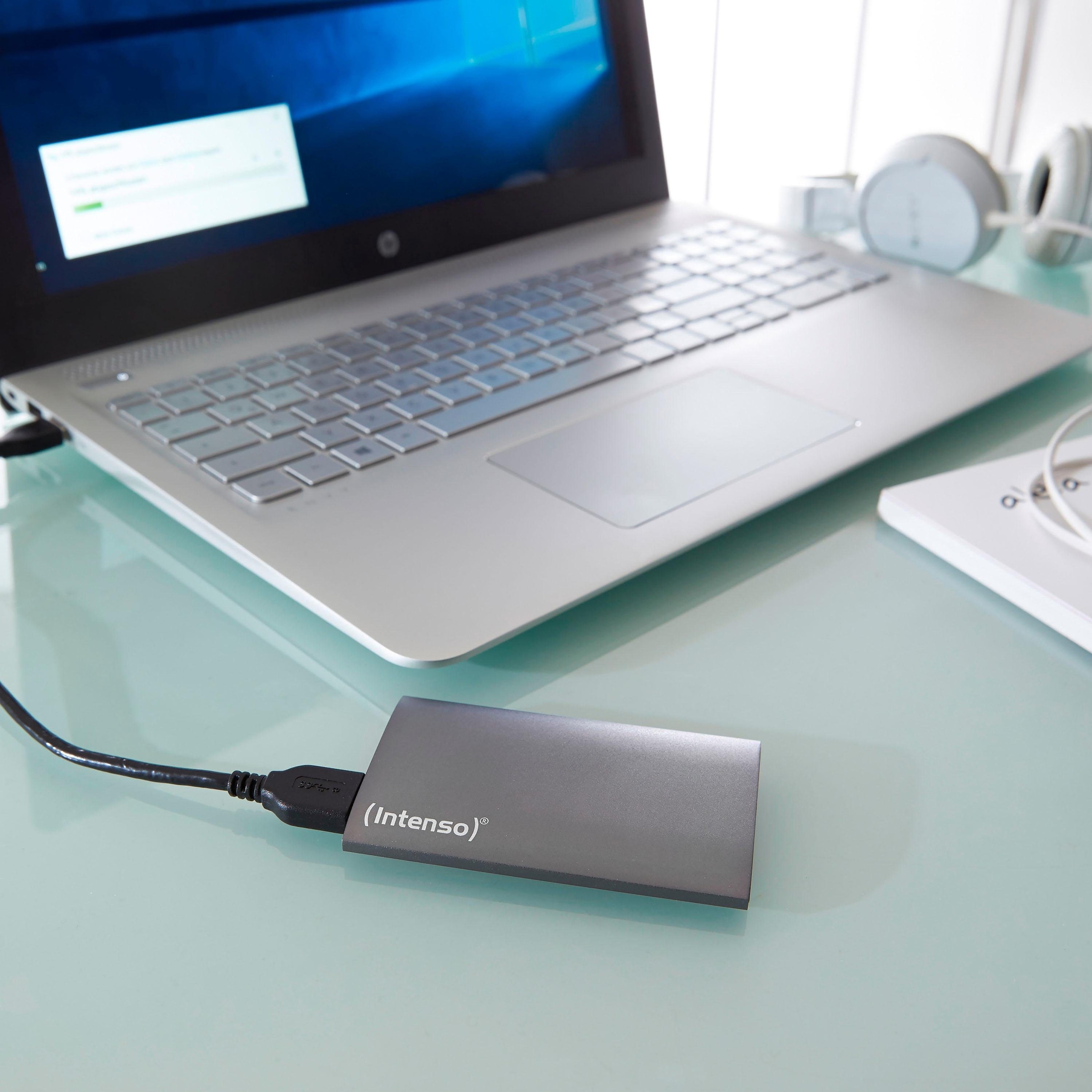 Intenso externe SSD »Portable SSD Premium«, 1,8 Zoll, Anschluss USB 3.0, Aluminium extra Slim