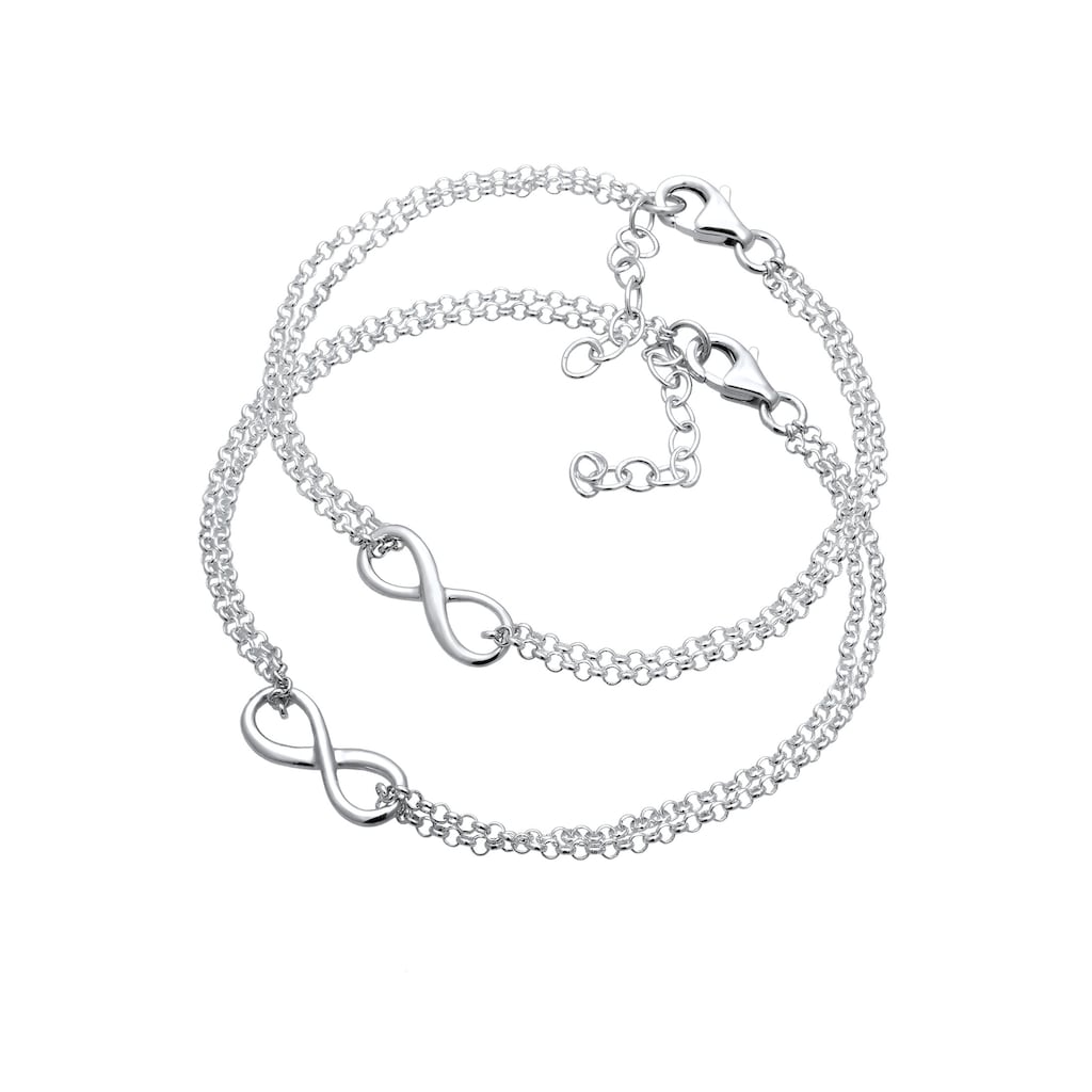 Elli Schmuckset »Mutter Kind Set Infinity Endlos Symbol 925 Silber«