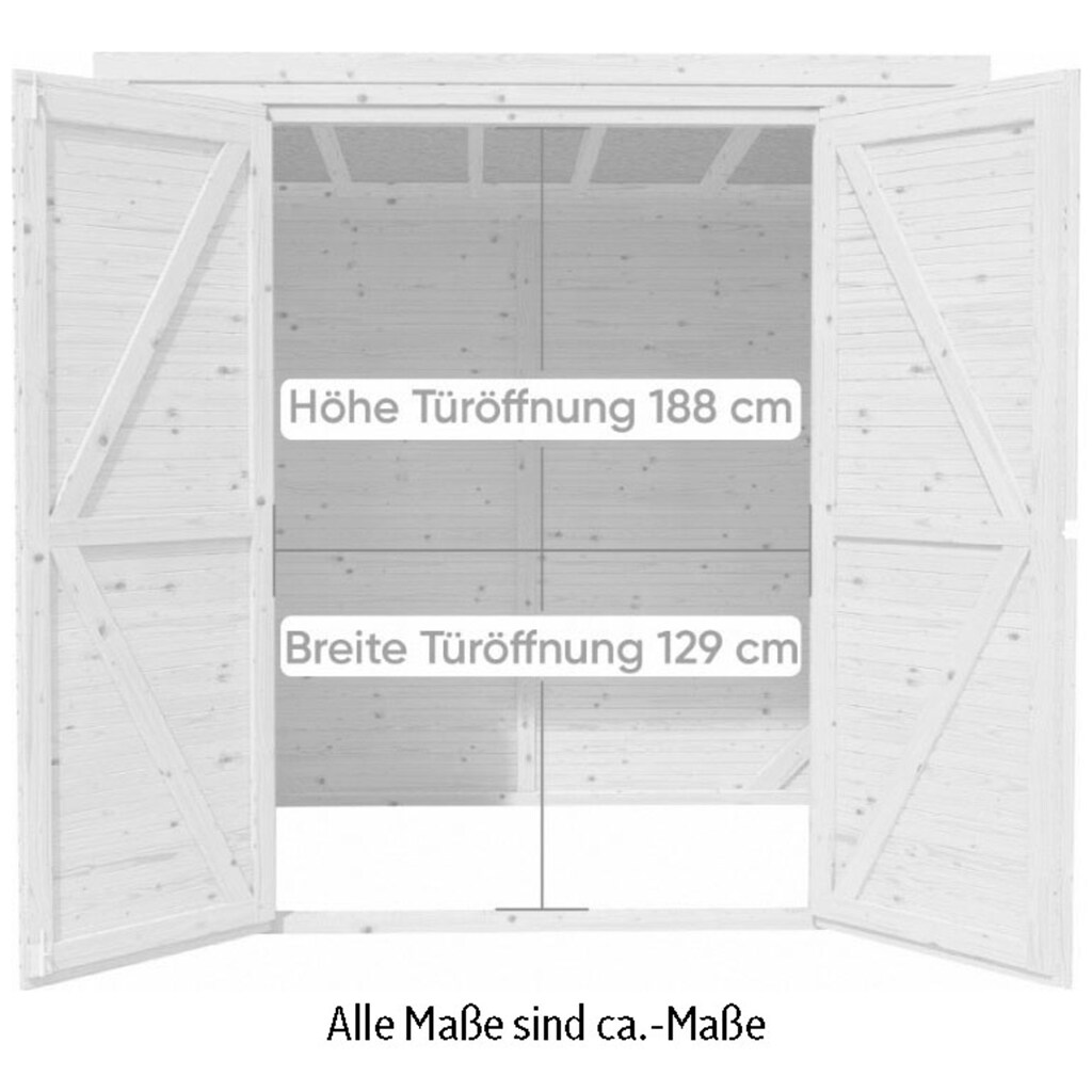 KONIFERA Gartenhaus »Beno 2 Fineline Flachdach«